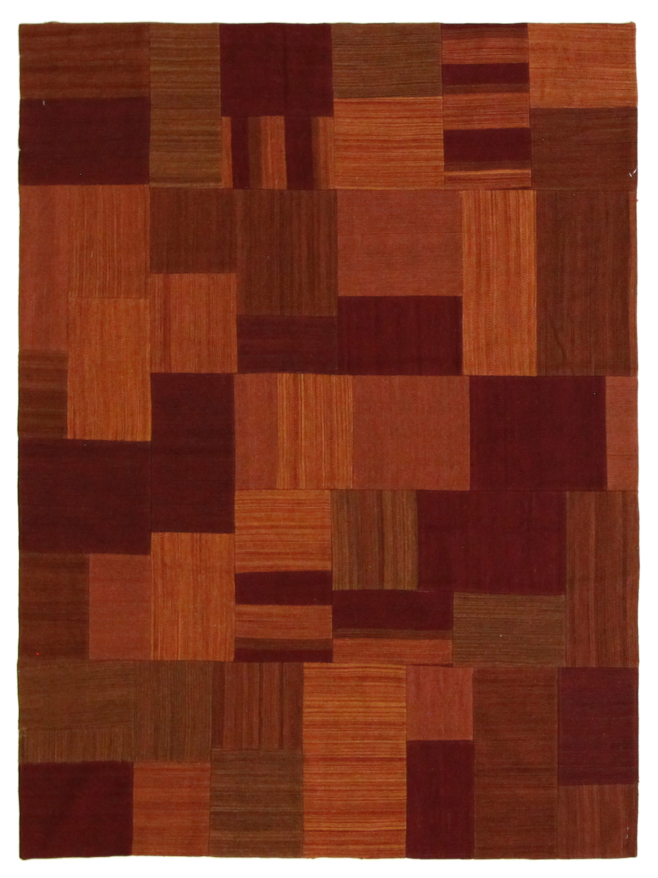 Patch Flatweave Hand Knotted Rust 6x7