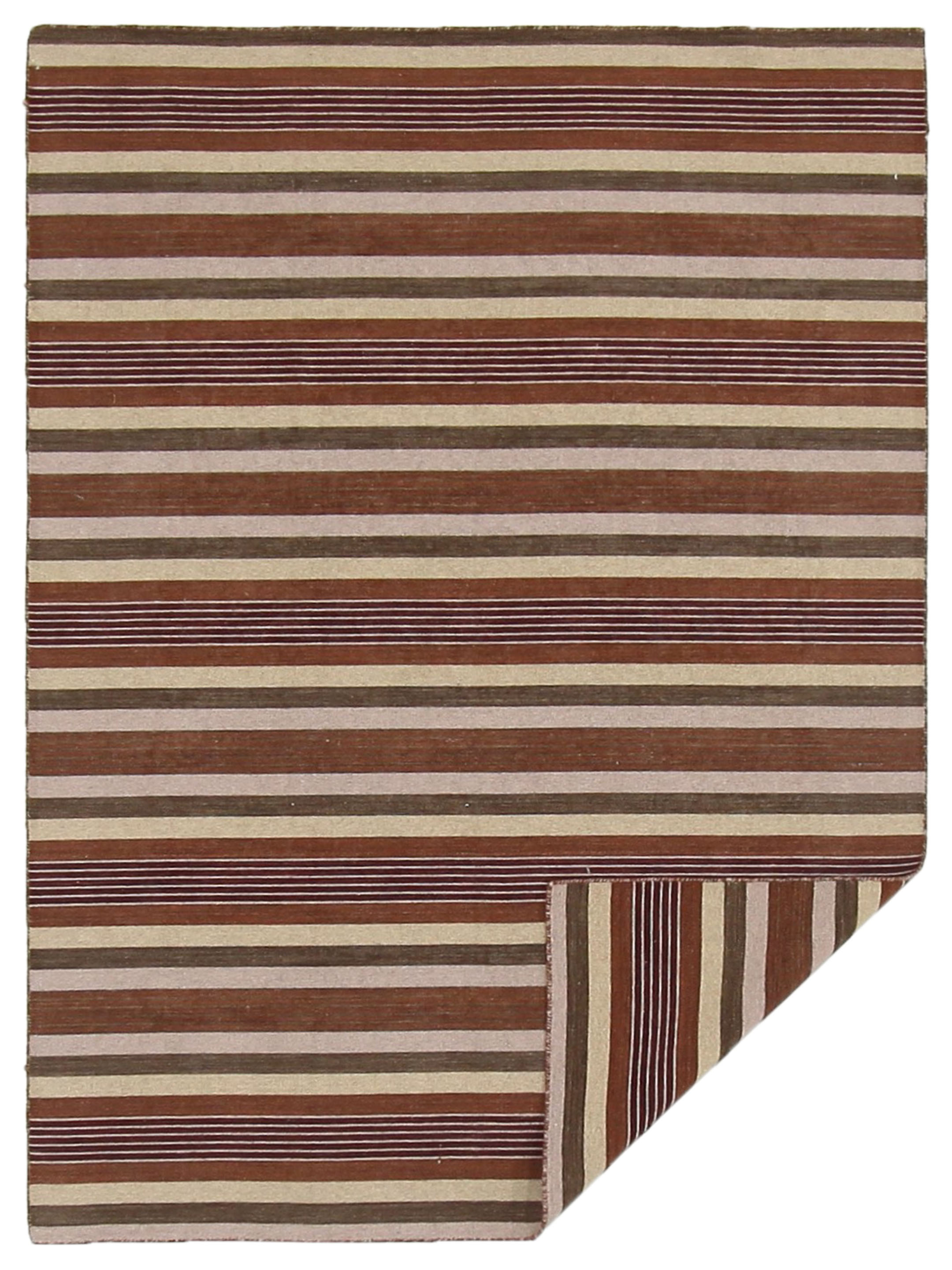 Kilim Hand Woven Brown 5x8 - Image 5 of 5