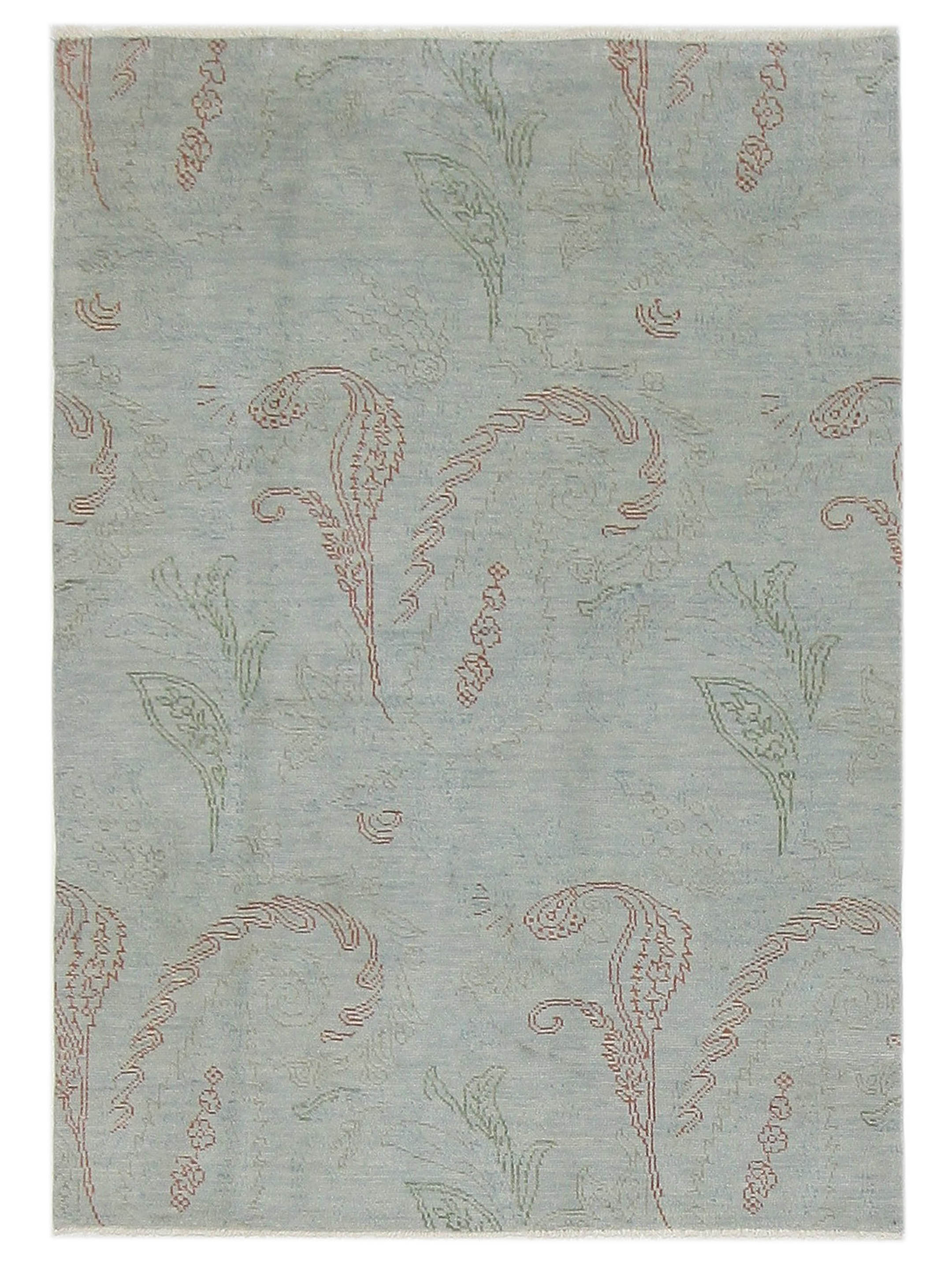 Arts and Crafts Hand Knotted Sky 5x8