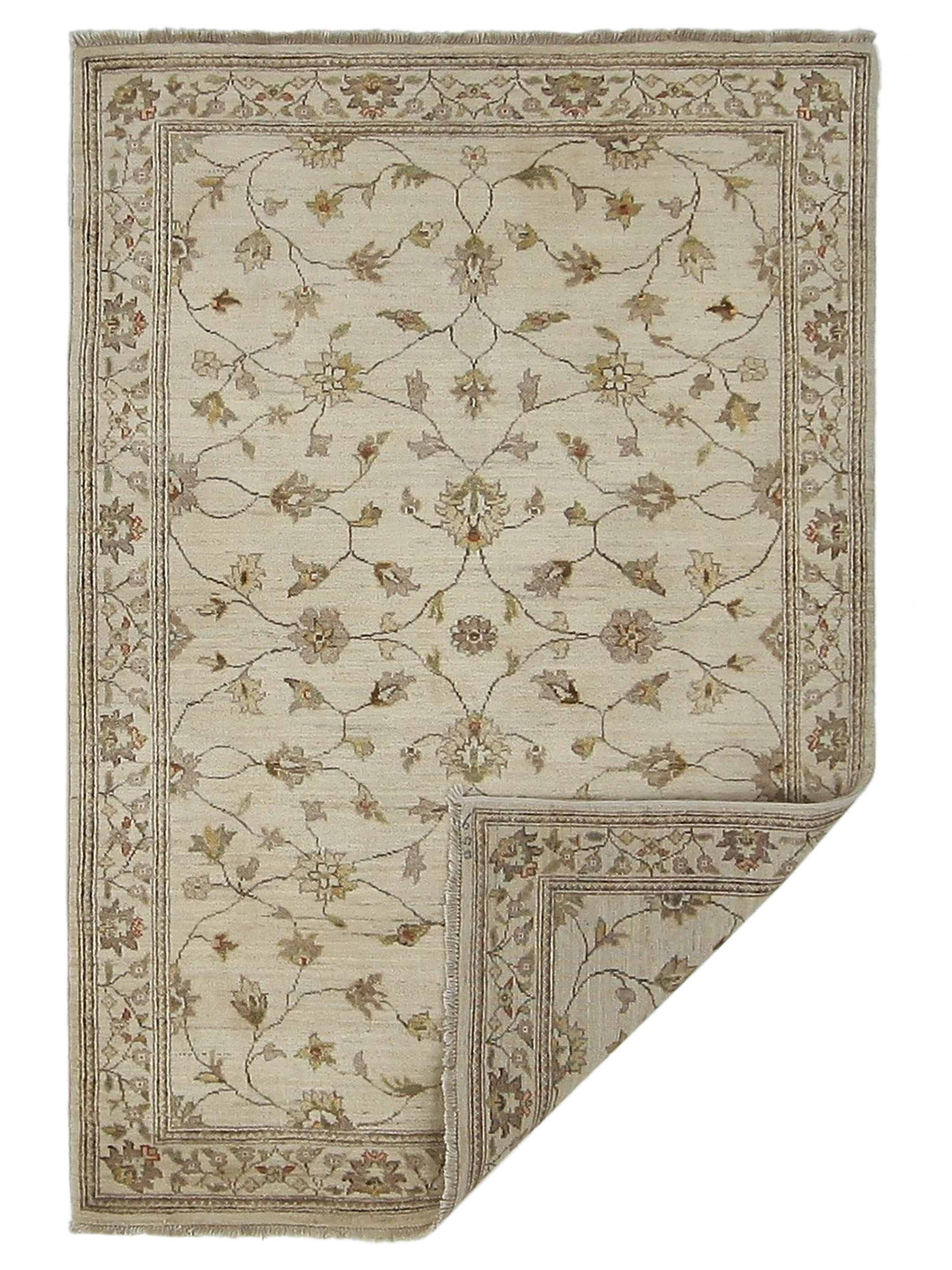 Ziegler Hand Knotted Ivory 4x6 - Image 5 of 5