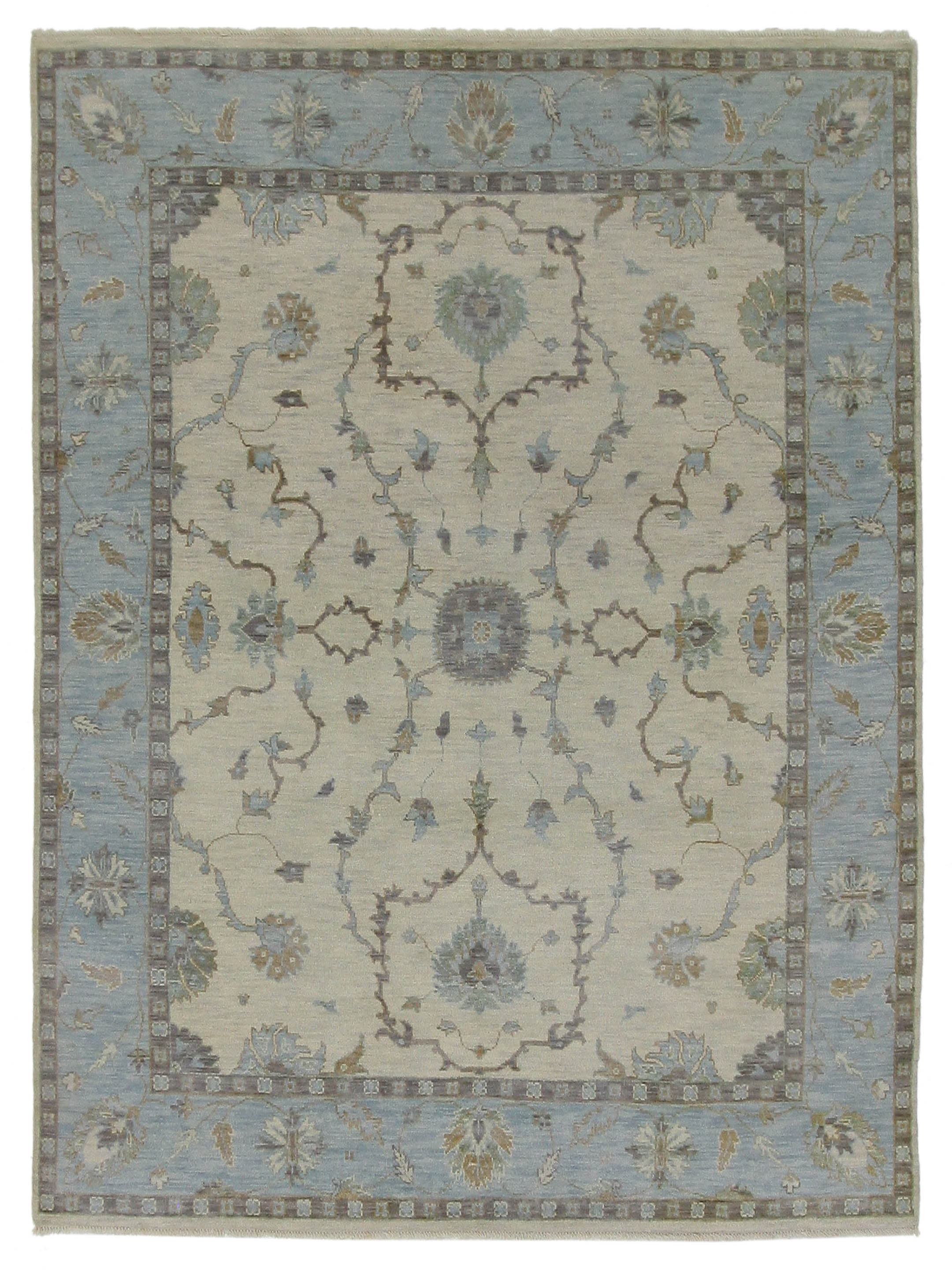 Angora Hand Knotted Ivory 8x10