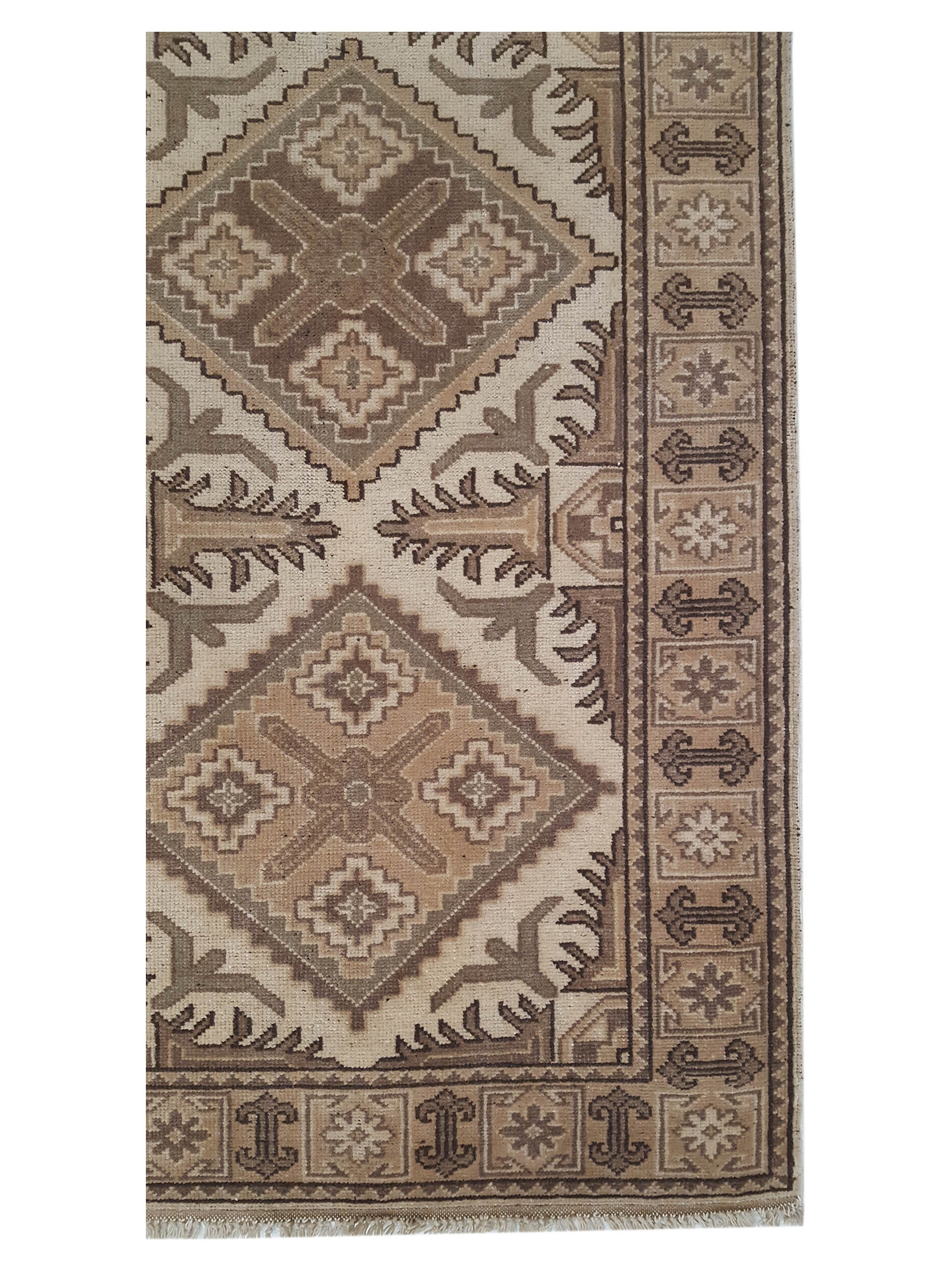 Shirvan Hand Knotted Ivory 2.6x9 - Image 4 of 6