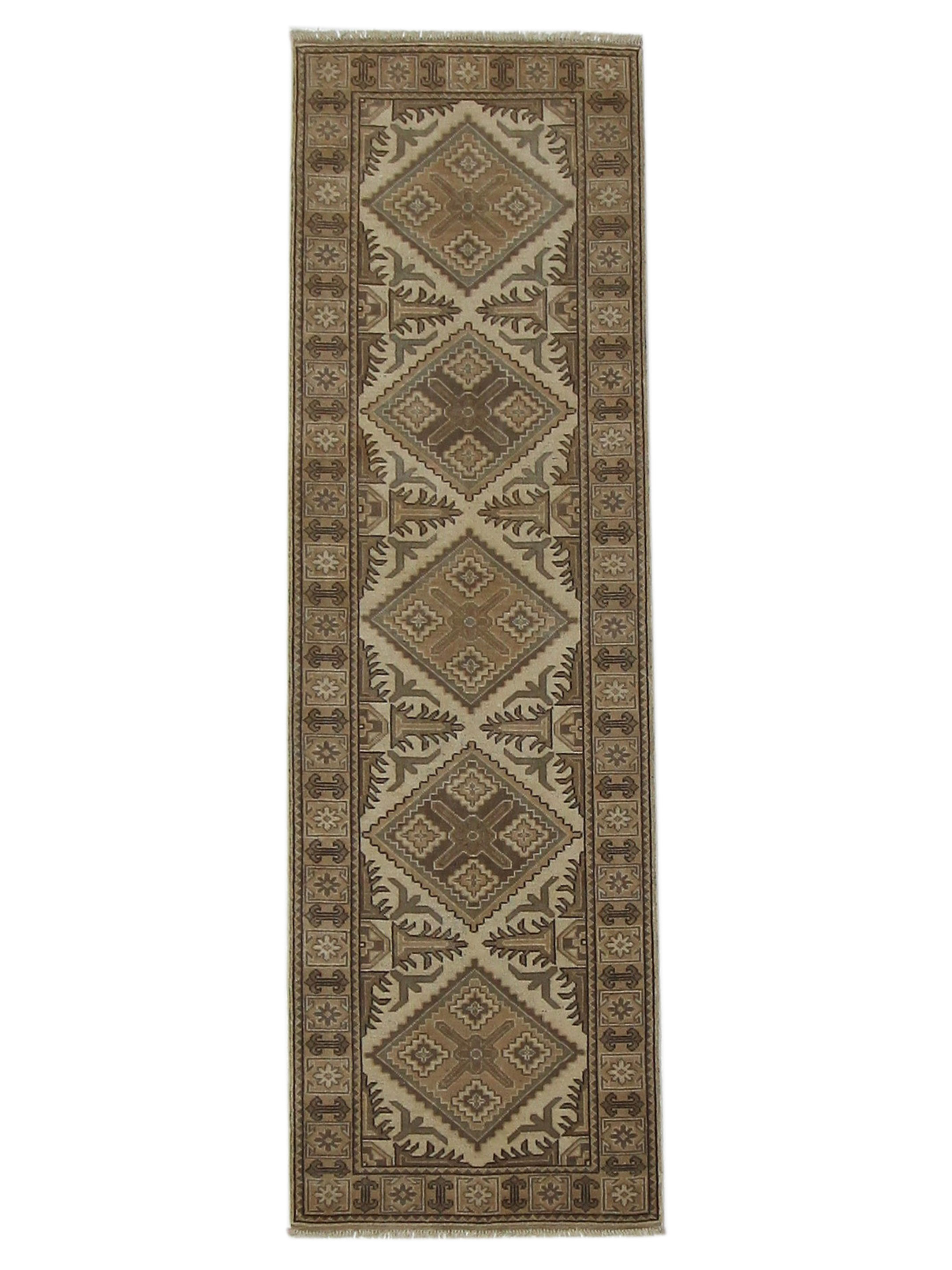 Shirvan Hand Knotted Ivory 2.6x9
