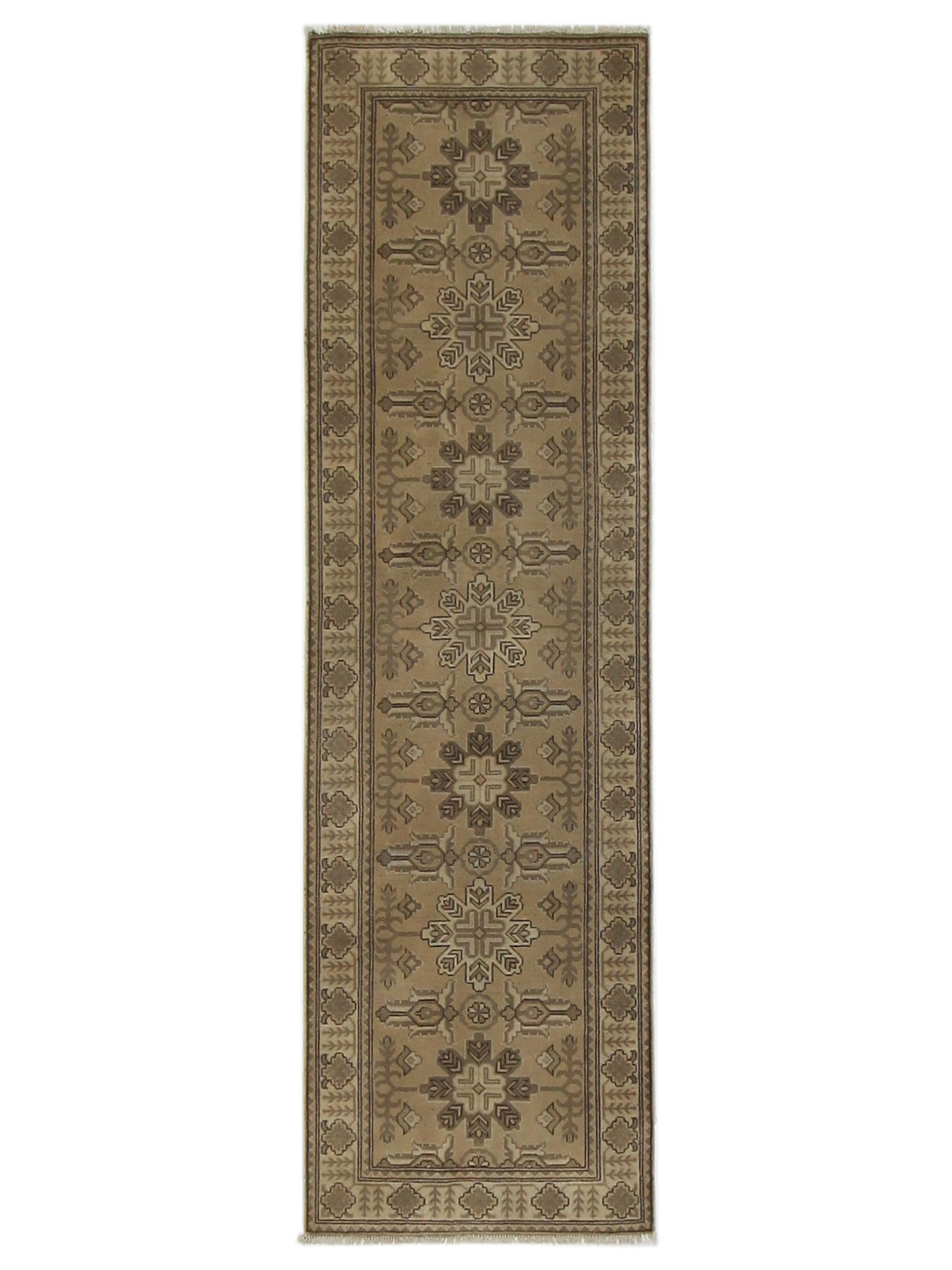 Shirvan Hand Knotted Beige 2.6x9
