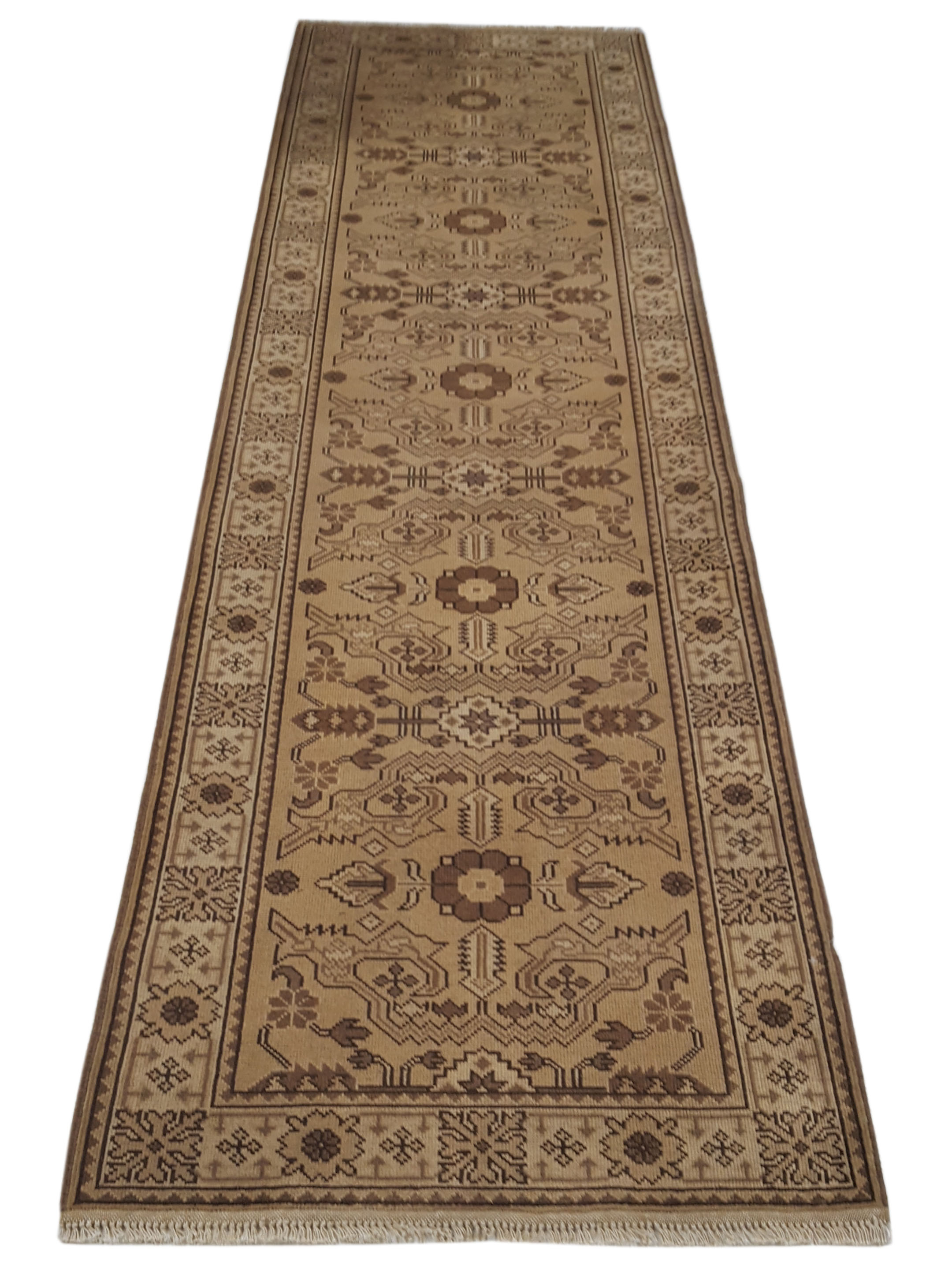 Shirvan Hand Knotted Camel 3x10 - Image 2 of 6