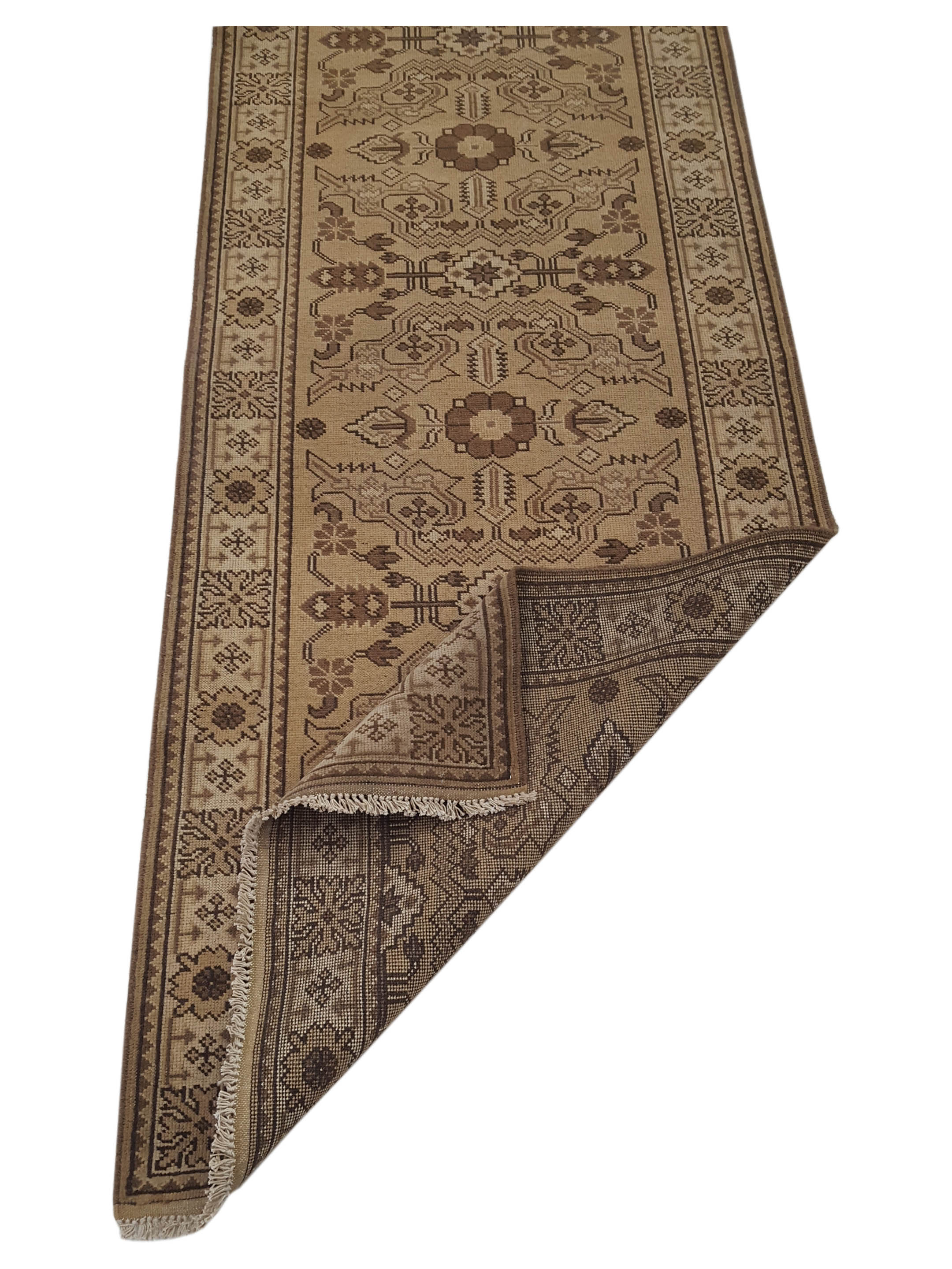 Shirvan Hand Knotted Camel 3x10 - Image 3 of 6