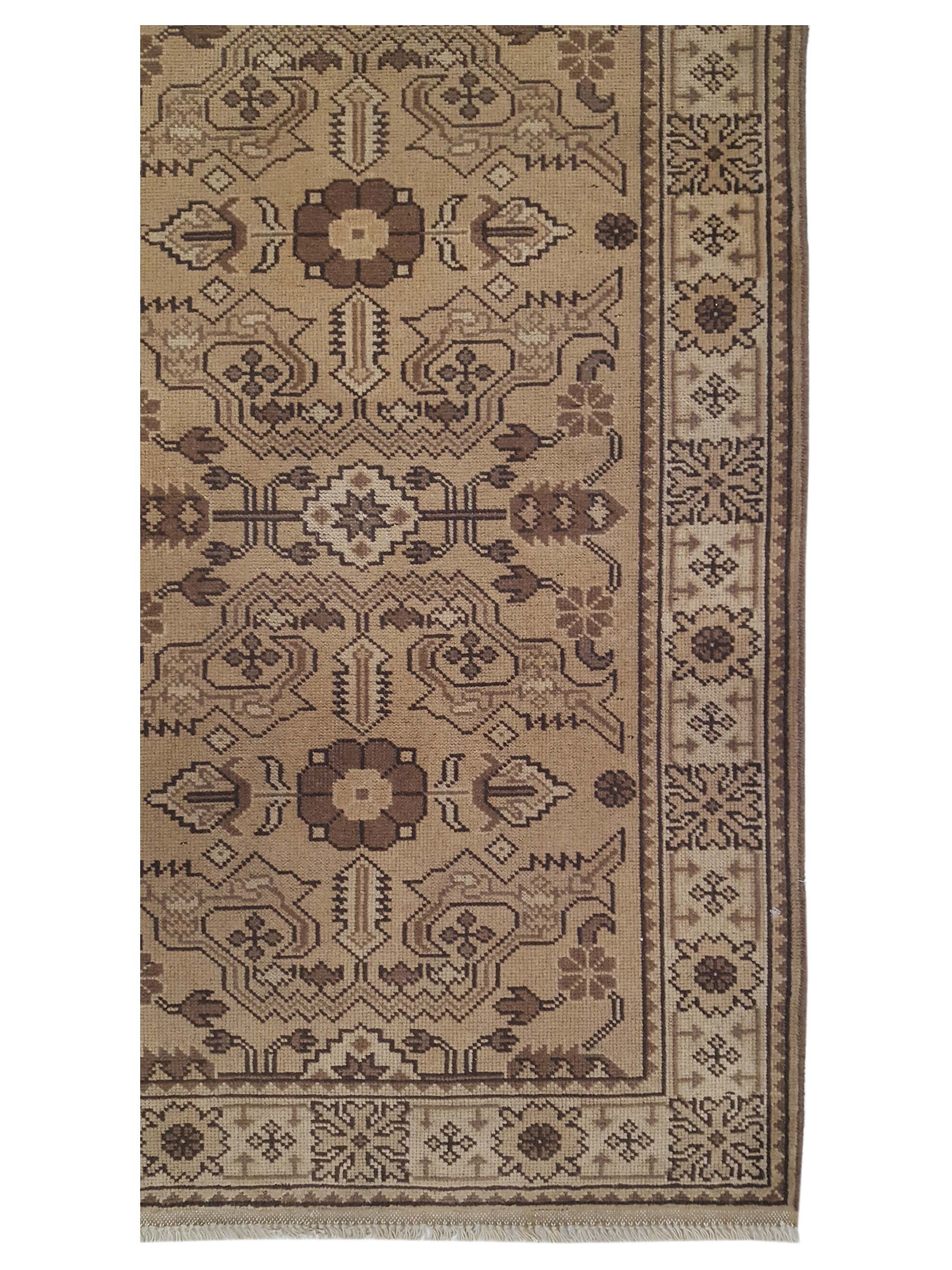 Shirvan Hand Knotted Camel 3x10 - Image 4 of 6