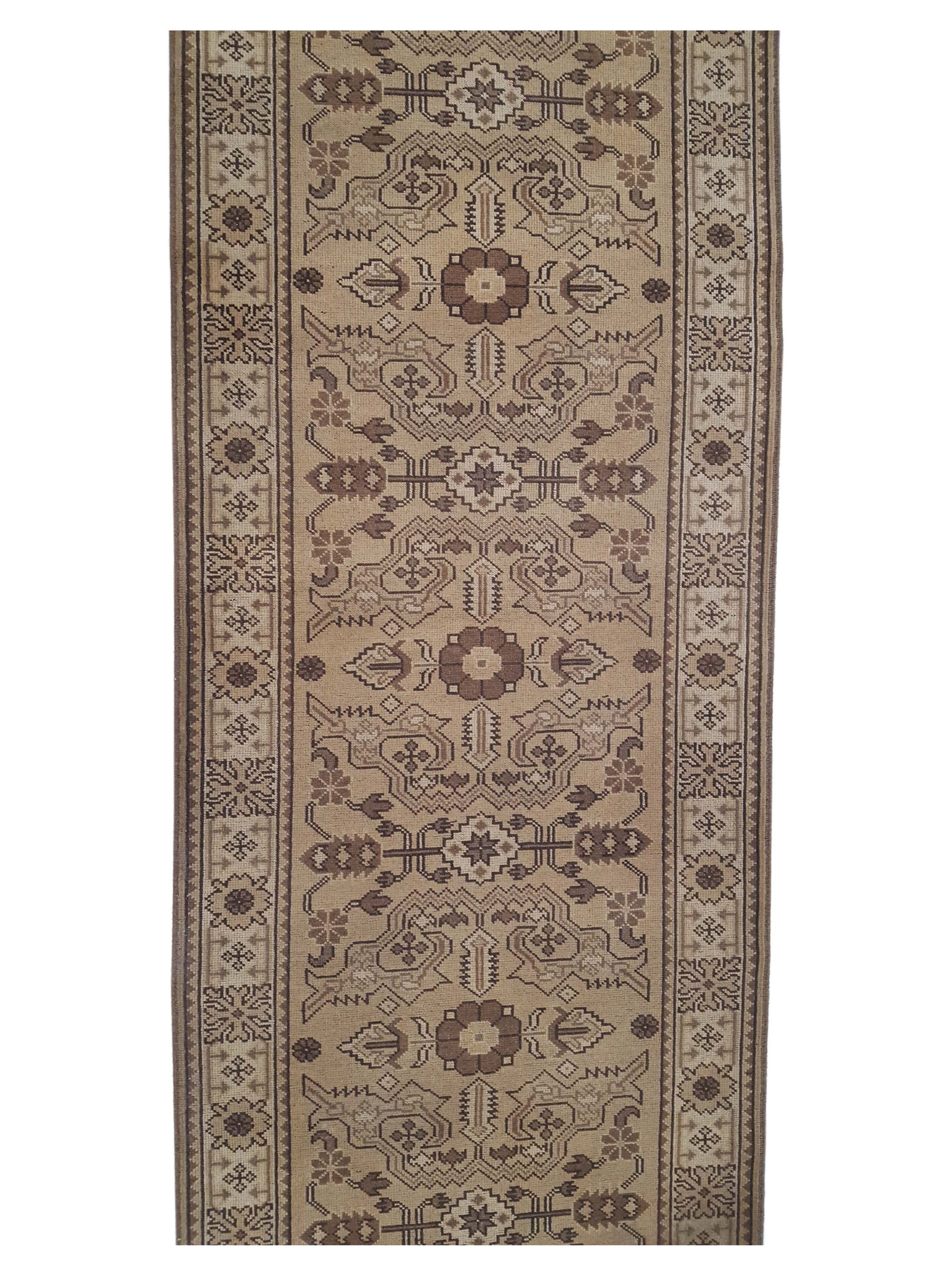 Shirvan Hand Knotted Camel 3x10 - Image 5 of 6