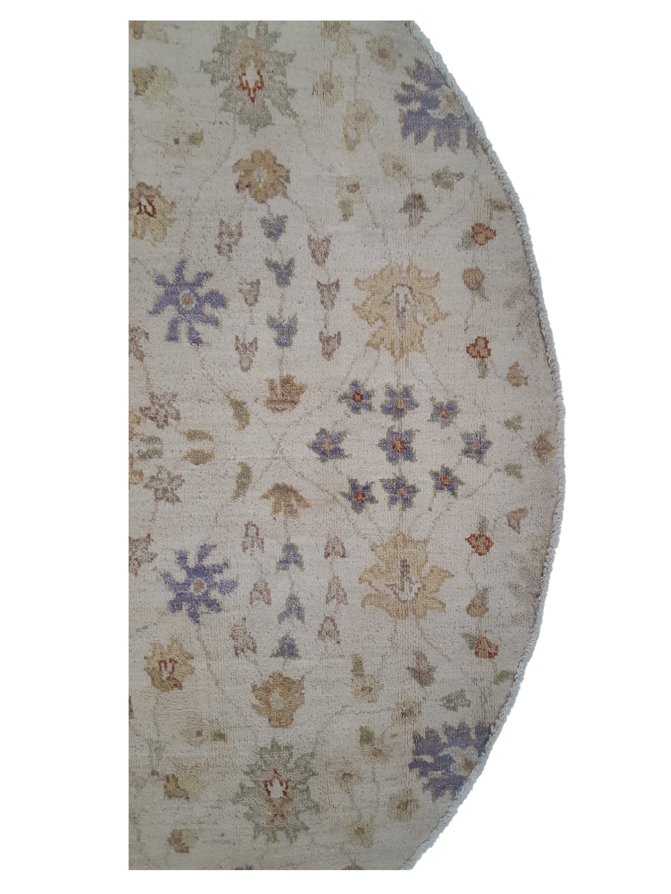 Ziegler Hand Knotted Ivory 5x5 - Image 3 of 3