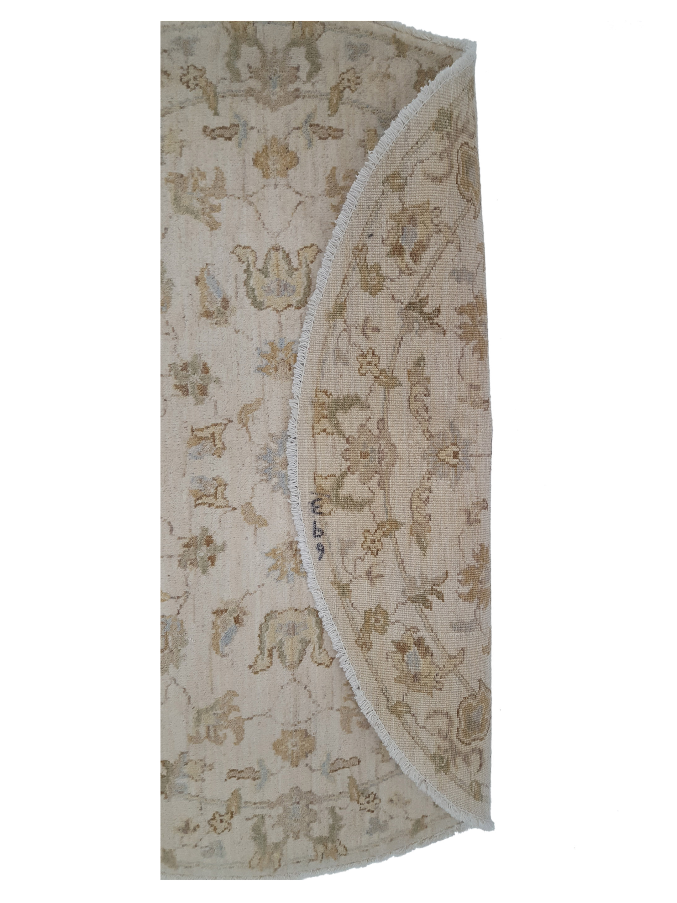 Ziegler Hand Knotted Ivory 4x4 - Image 2 of 3