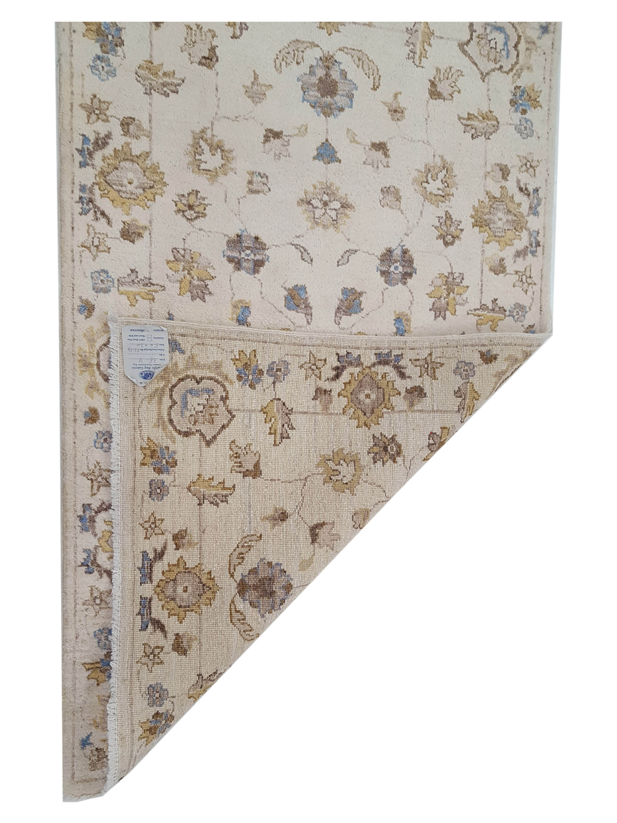 Ziegler Hand Knotted Ivory 3x5 - Image 2 of 2