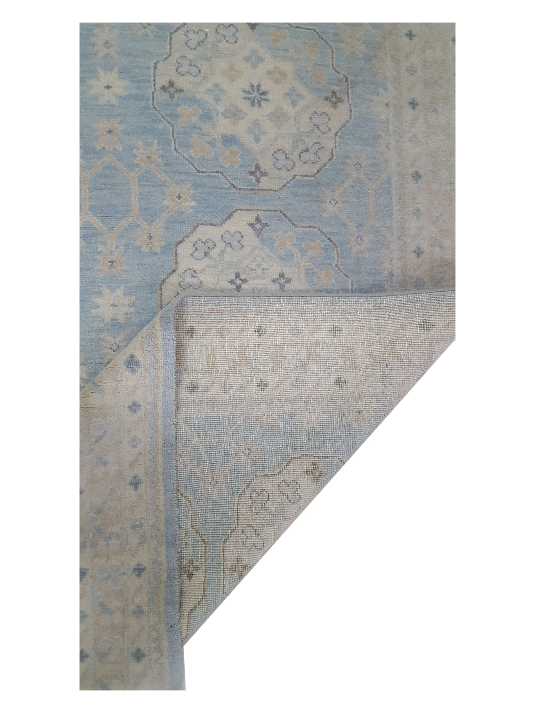 Khotan Hand Knotted Aqua 10x14 - Image 3 of 6