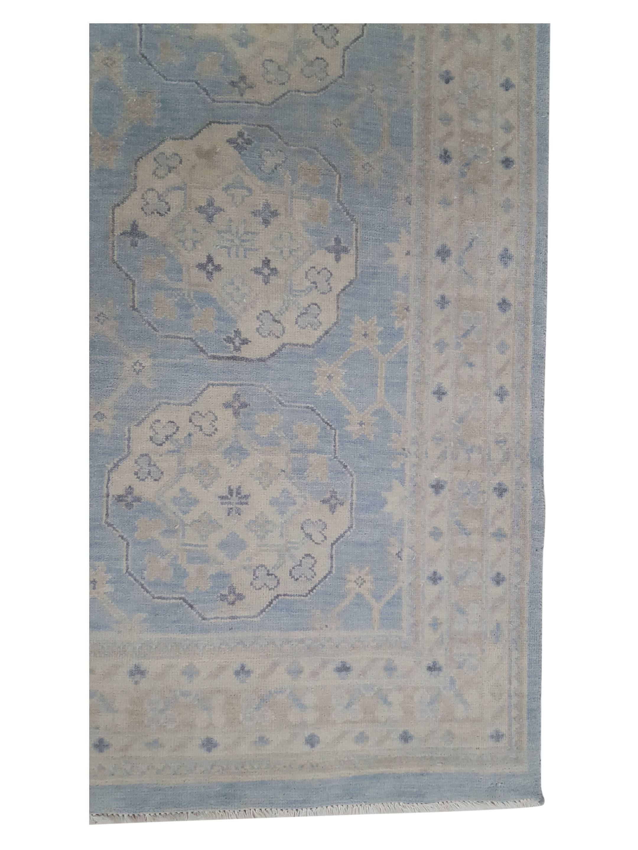 Khotan Hand Knotted Aqua 10x14 - Image 4 of 6