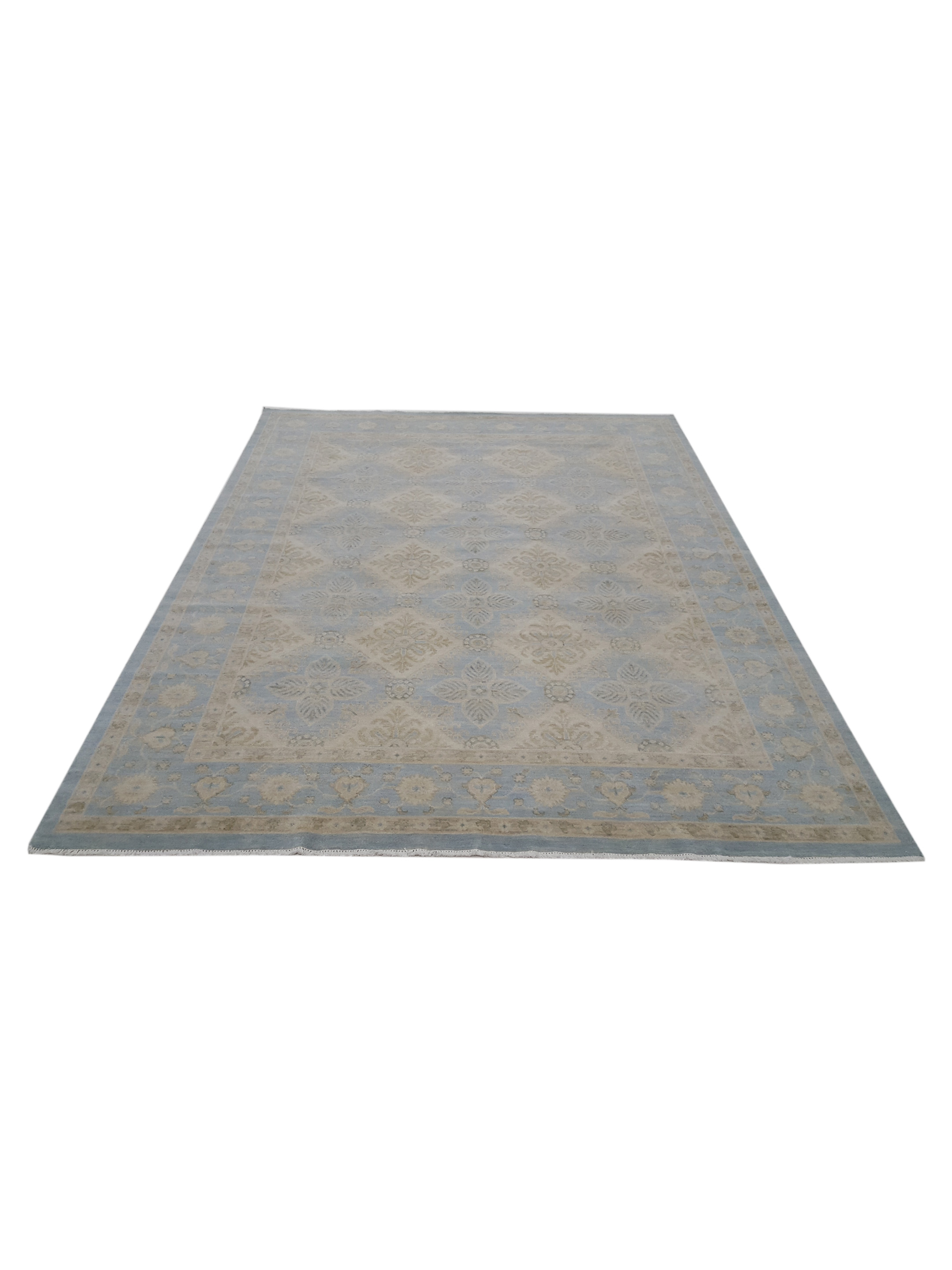 Khotan Hand Knotted Aqua 9x12 - Image 2 of 6
