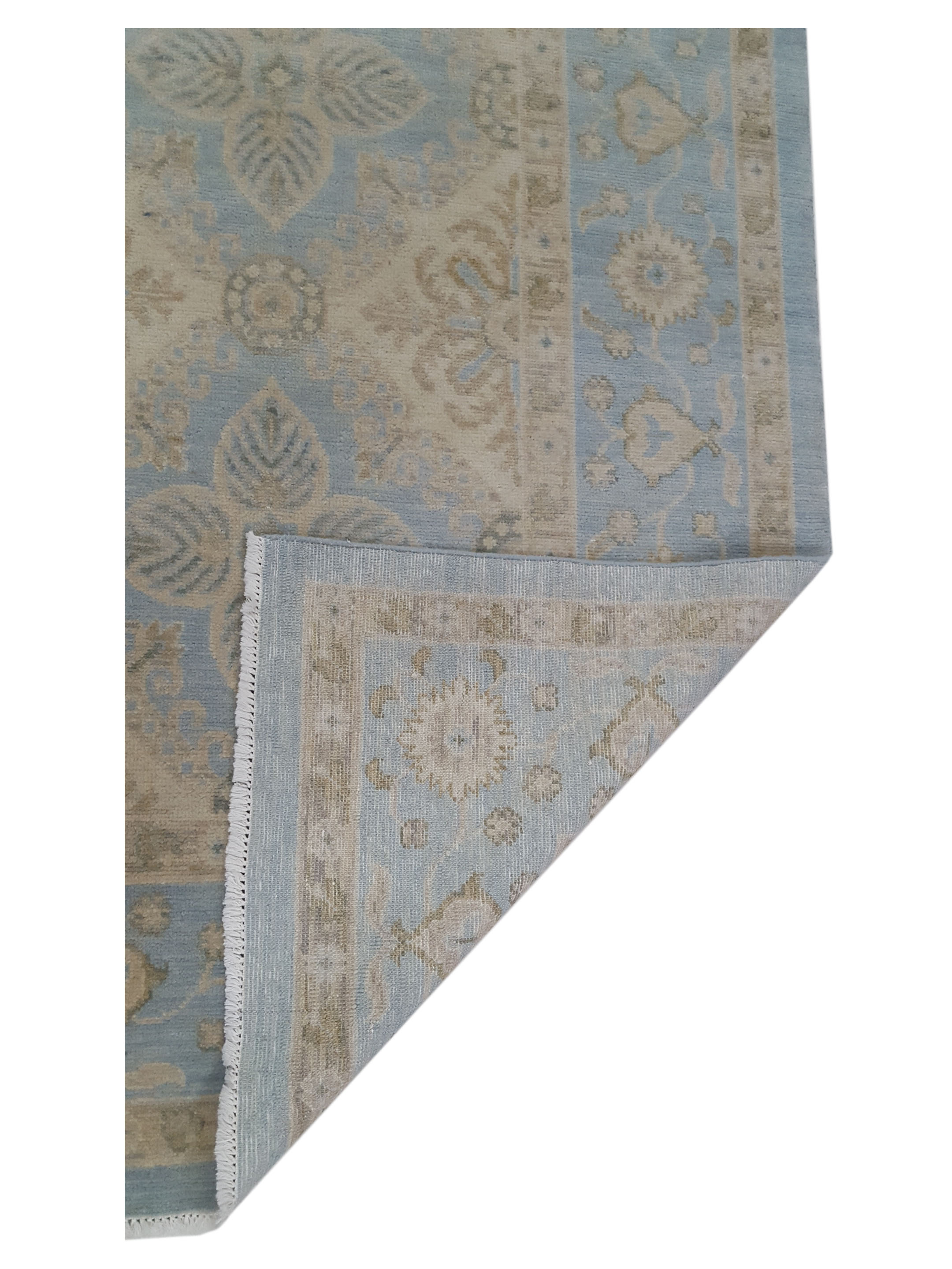 Khotan Hand Knotted Aqua 9x12 - Image 3 of 6