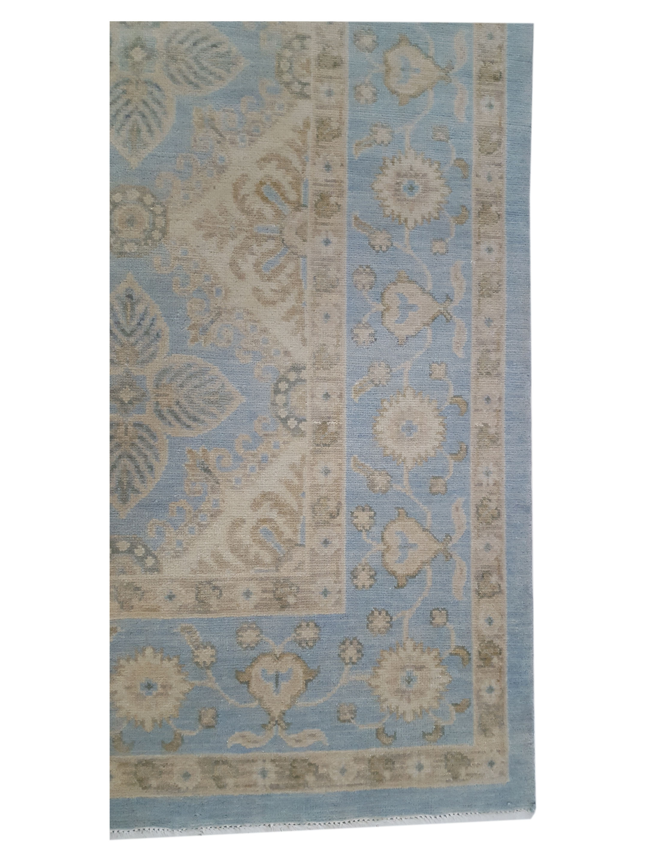 Khotan Hand Knotted Aqua 9x12 - Image 4 of 6