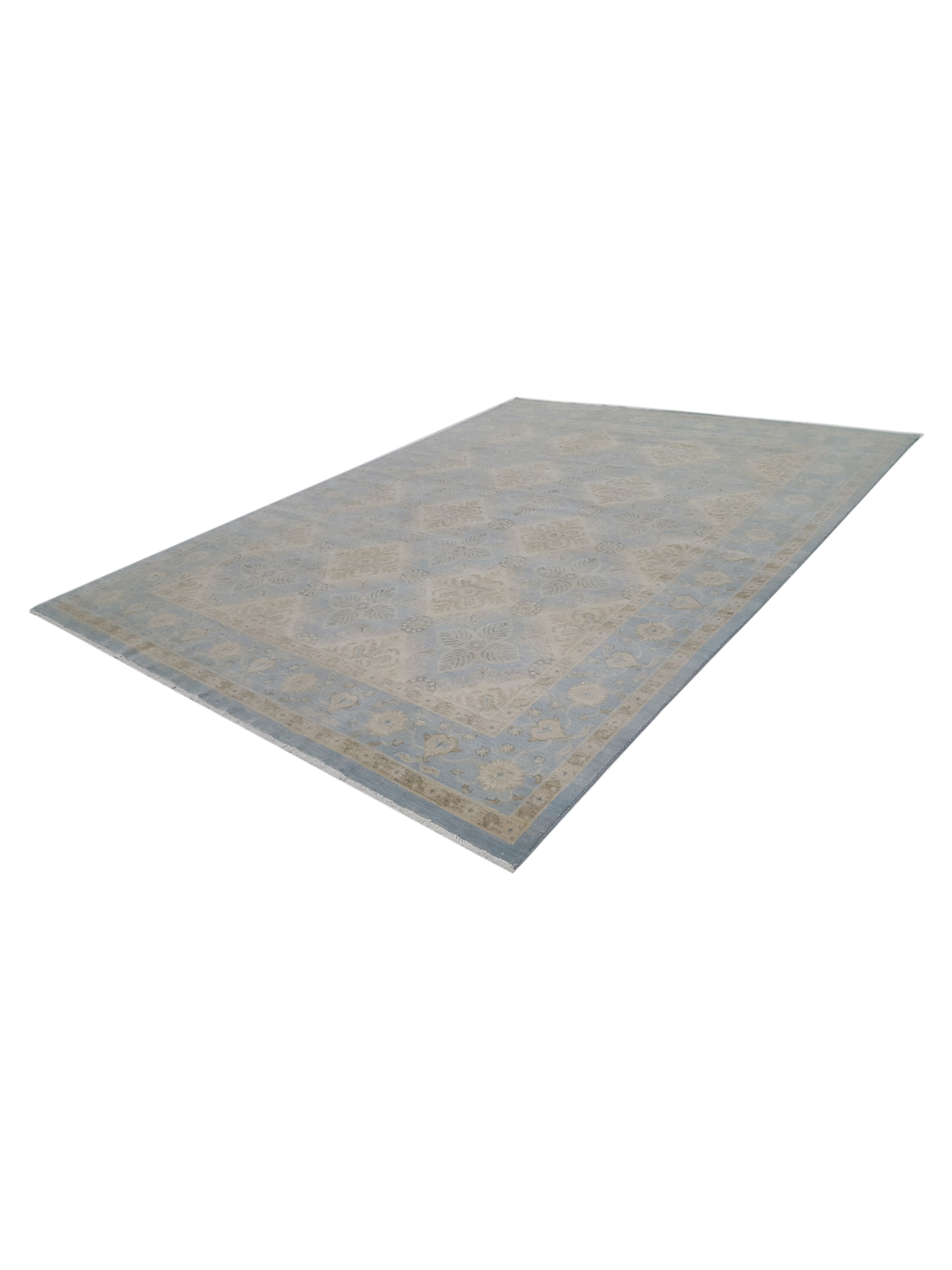 Khotan Hand Knotted Aqua 9x12 - Image 6 of 6
