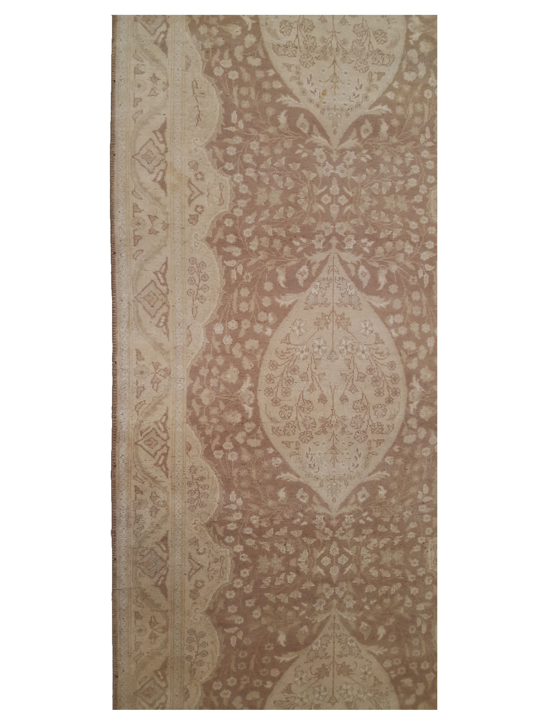 Classic Hand Knotted Lt.Brown 2.6x9 - Image 5 of 5