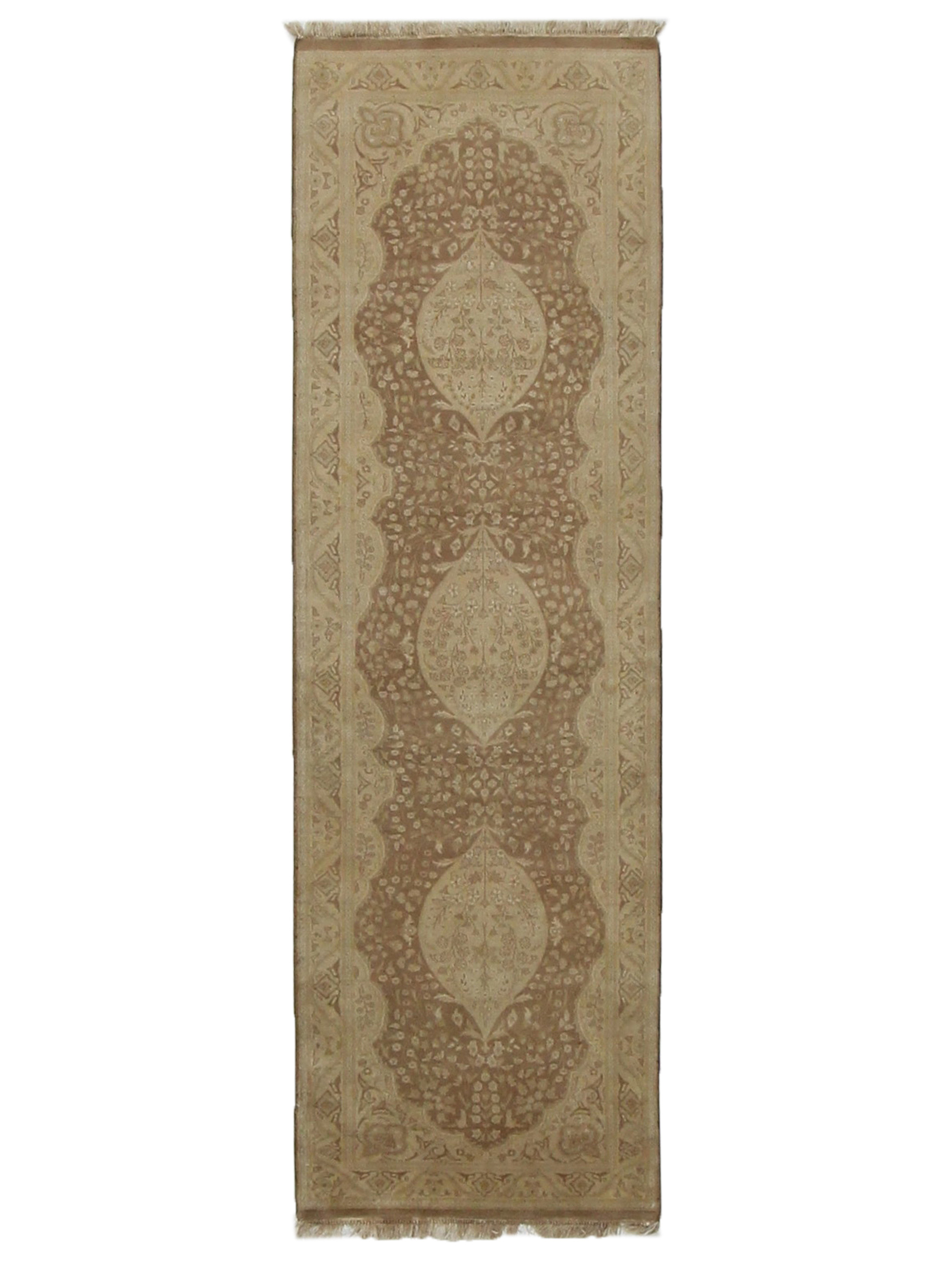 Classic Hand Knotted Lt.Brown 2.6x9