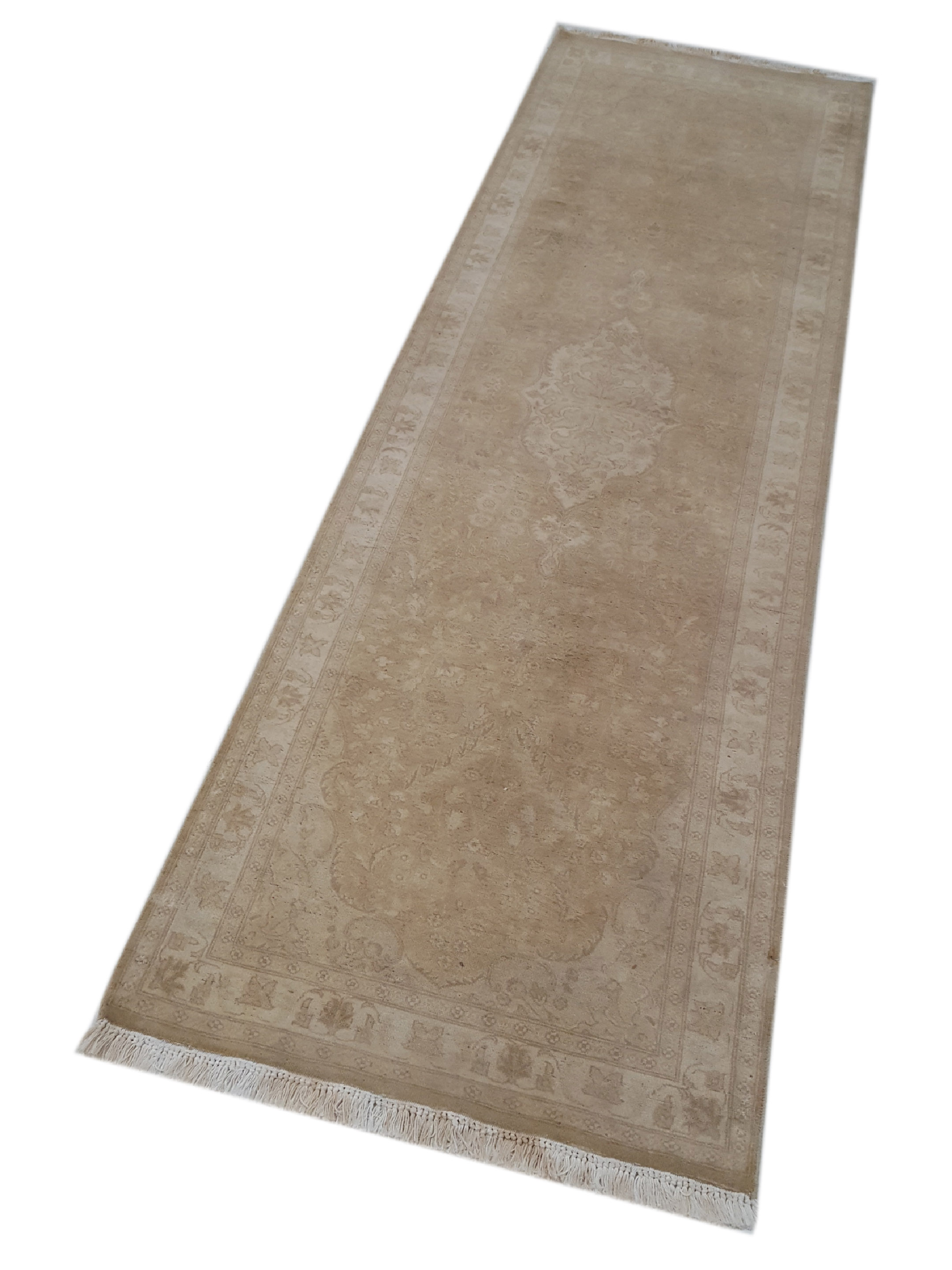 Classic Hand Knotted Beige 2.6x9 - Image 6 of 6