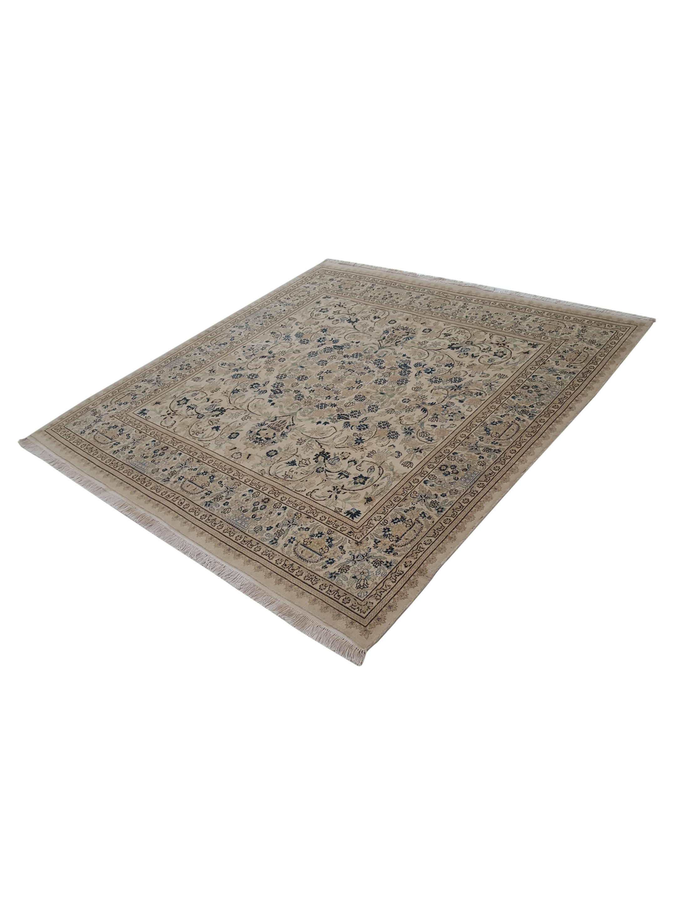 Classic Hand Knotted Ivory 6x6 - Image 6 of 6
