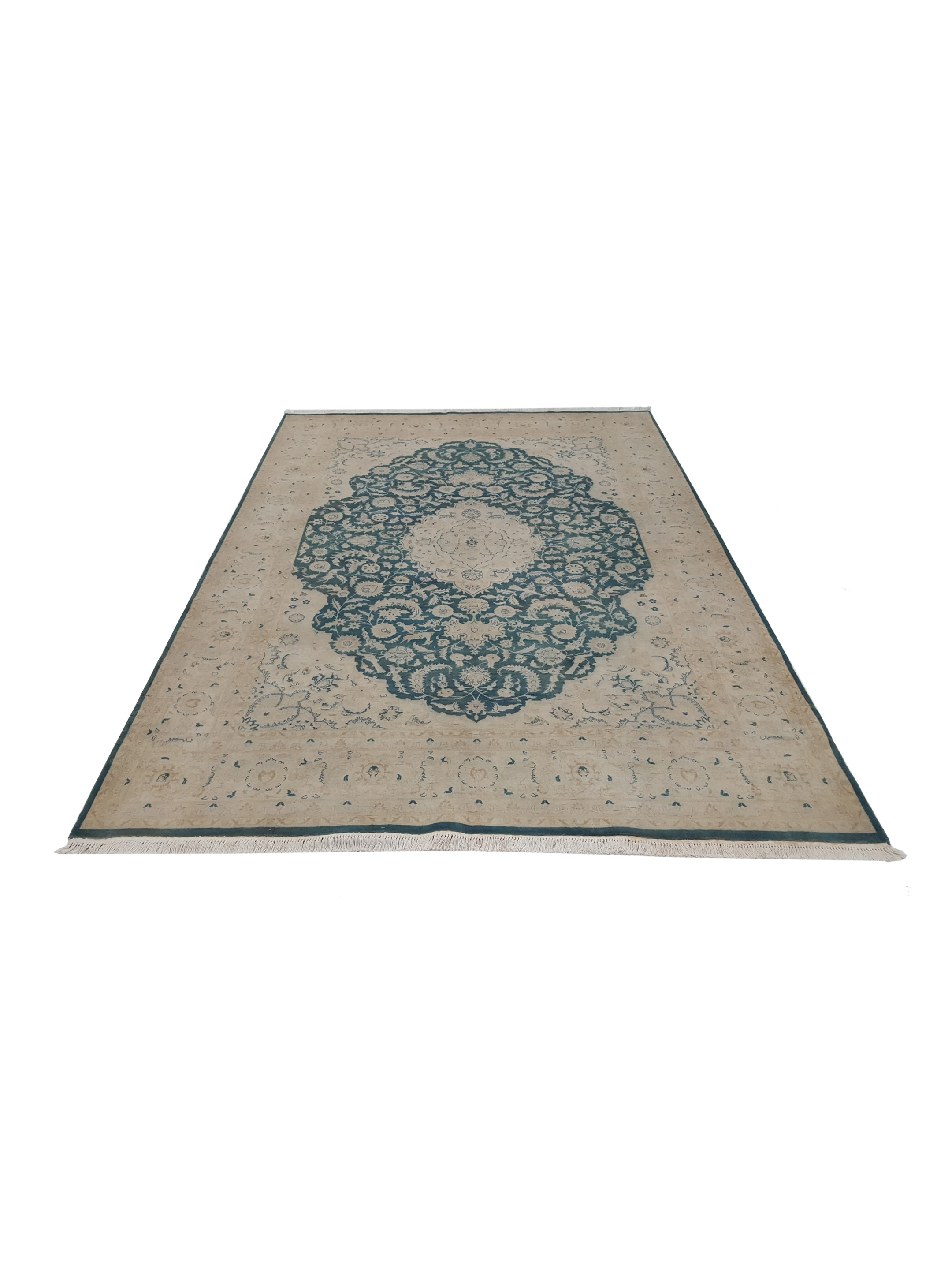 Classic Hand Knotted Green 6x9 - Image 2 of 6