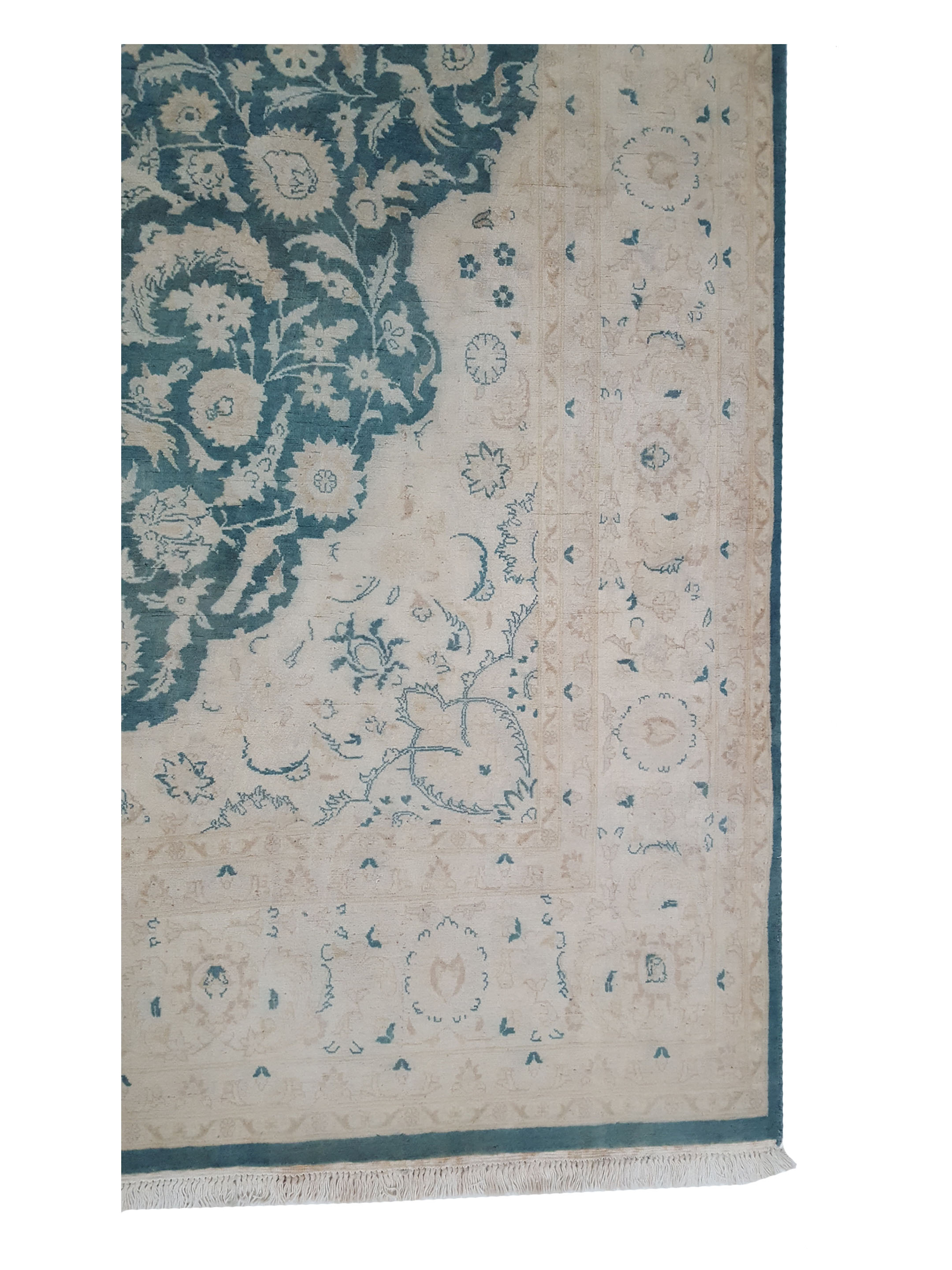 Classic Hand Knotted Green 6x9 - Image 4 of 6