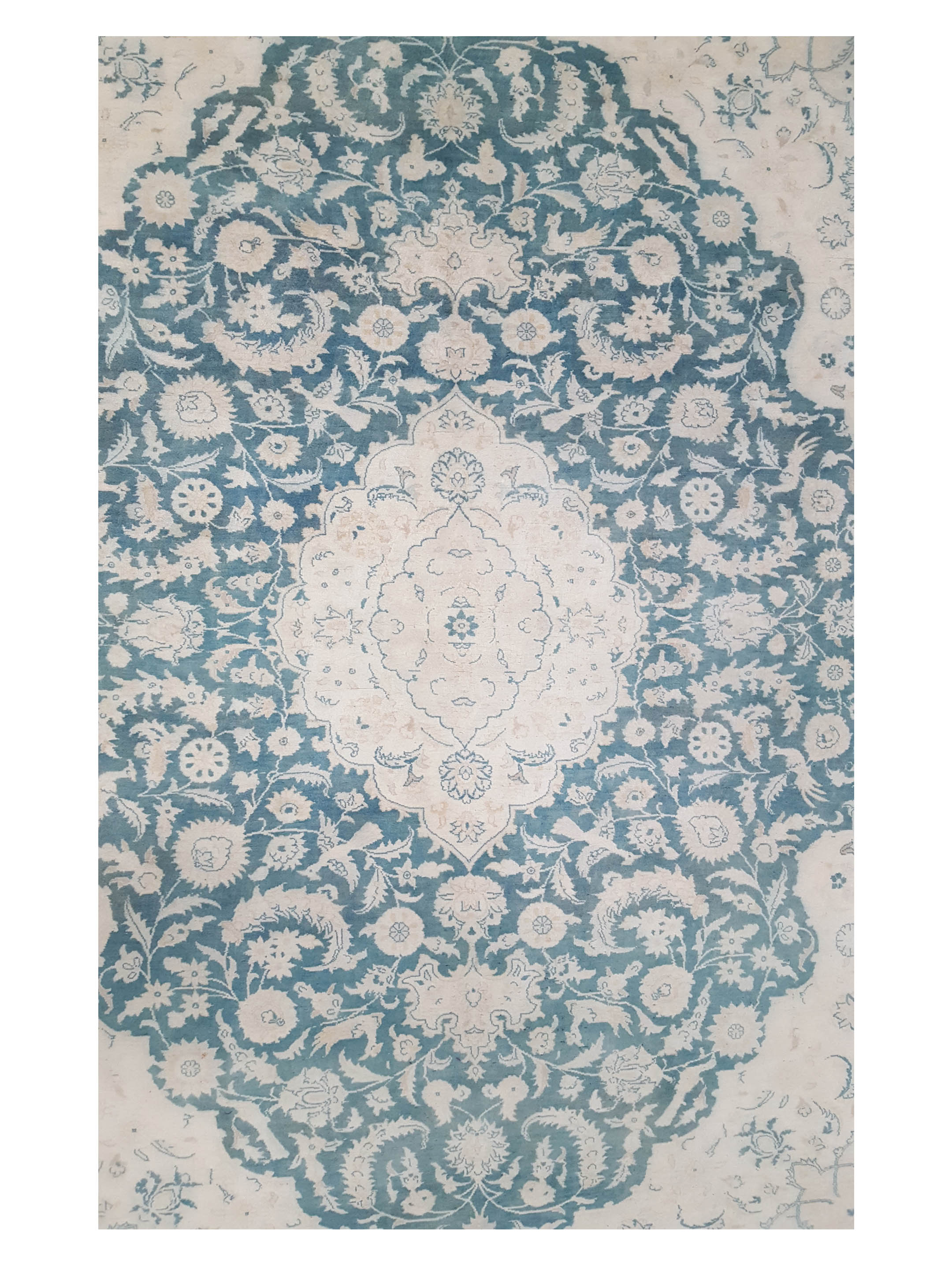 Classic Hand Knotted Green 6x9 - Image 5 of 6