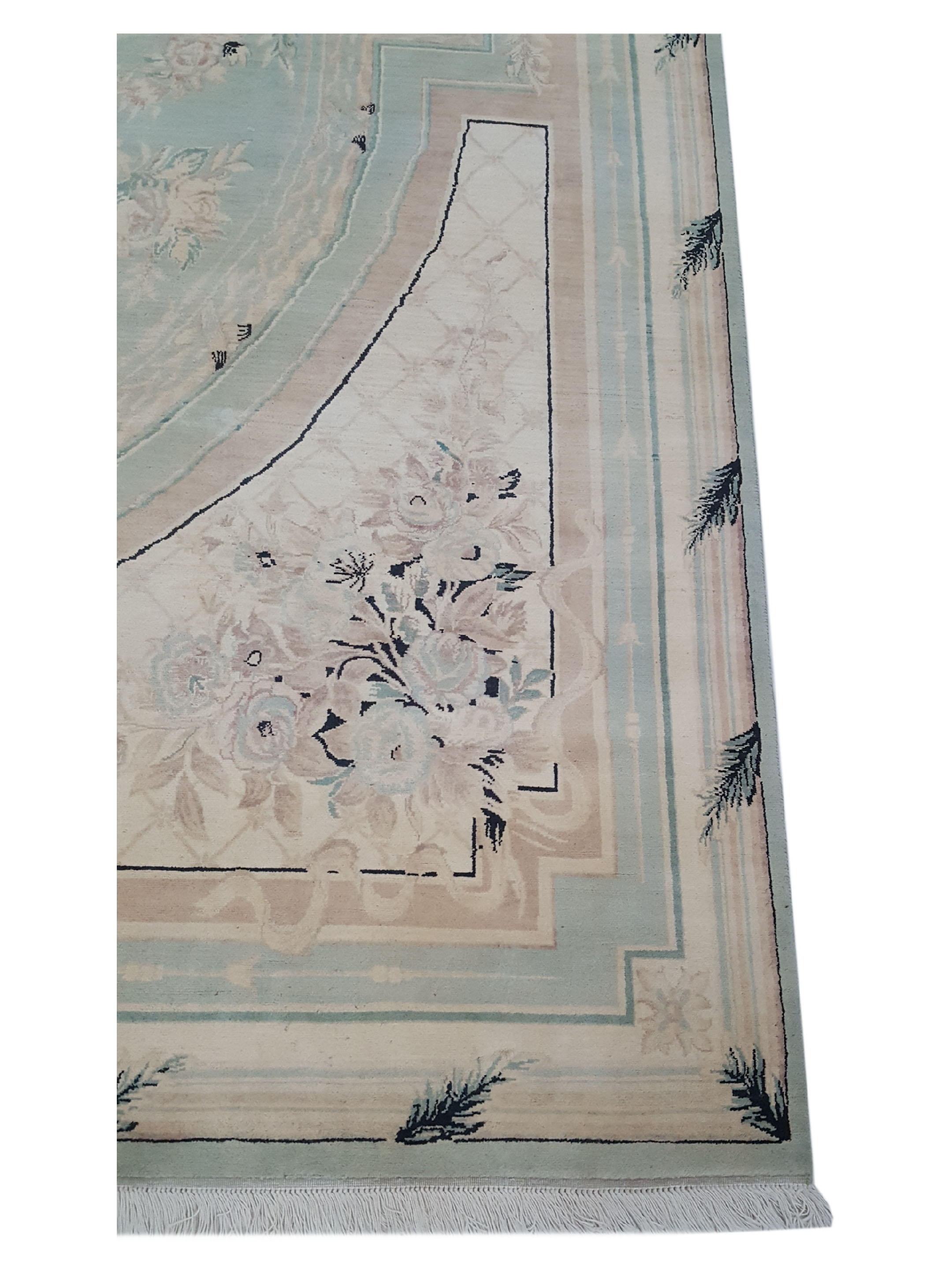Classic Hand Knotted Green 9x12 - Image 4 of 6