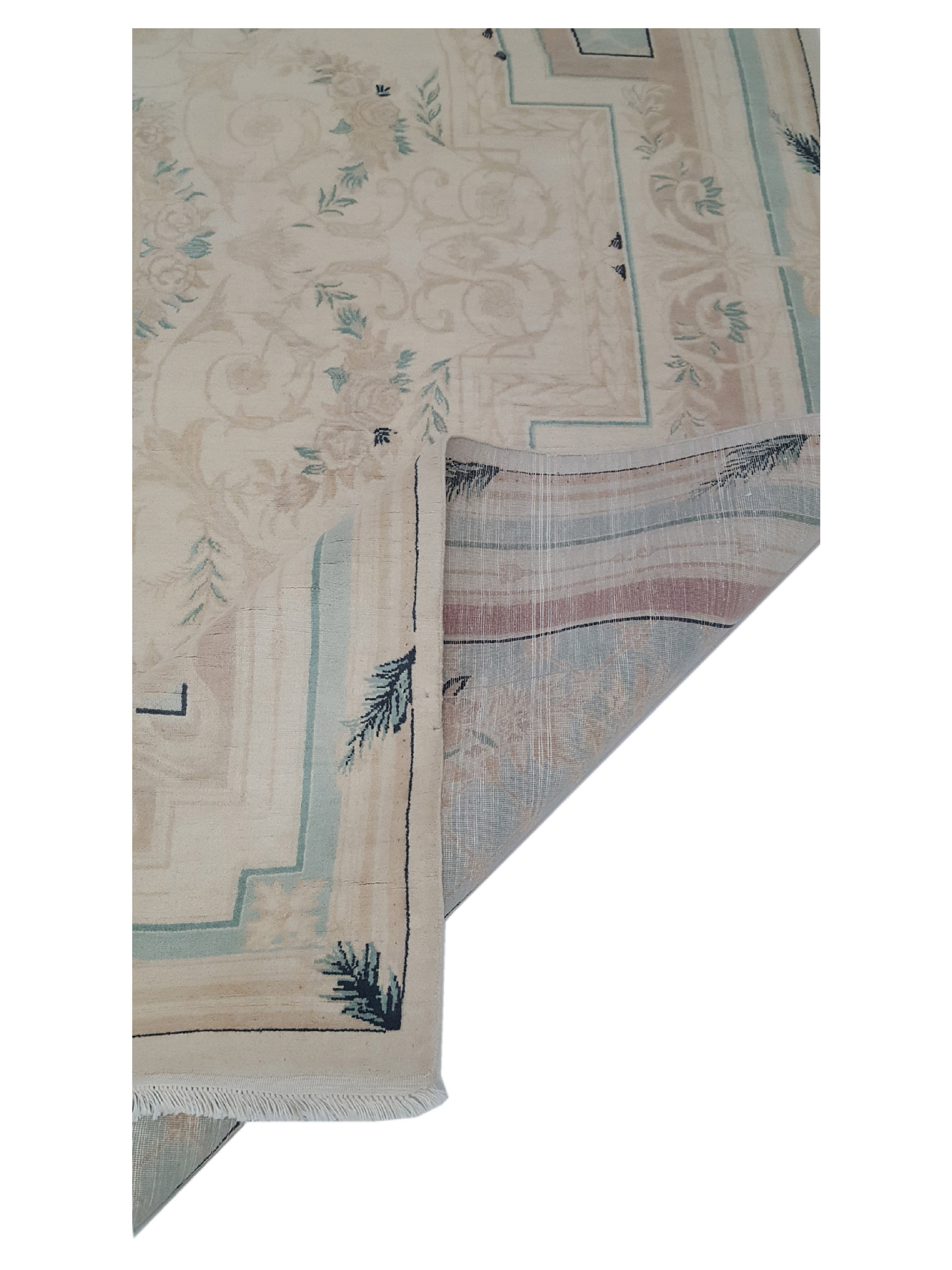 Classic Hand Knotted Ivory 9x12 - Image 3 of 6