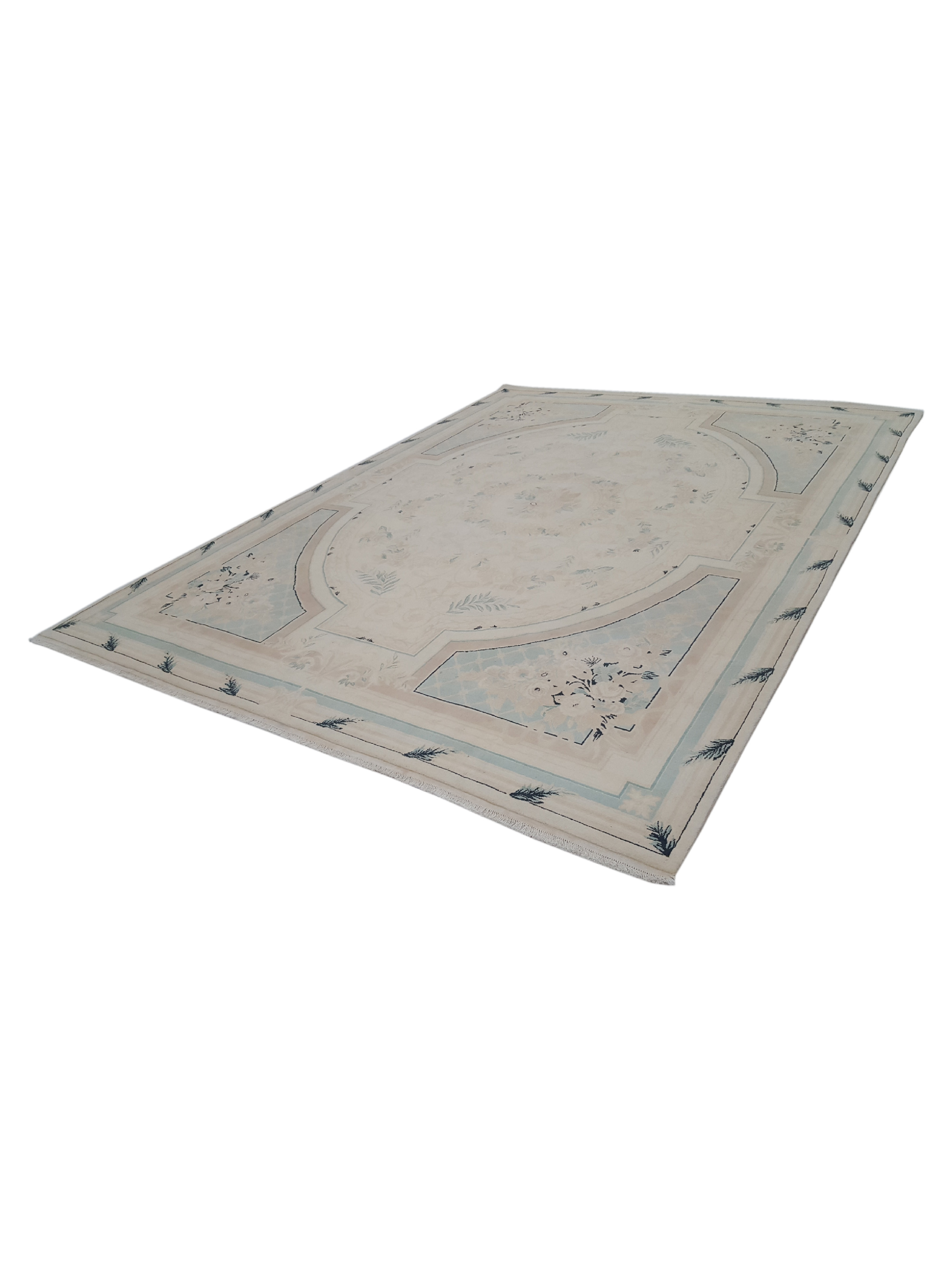 Classic Hand Knotted Ivory 9x12 - Image 6 of 6