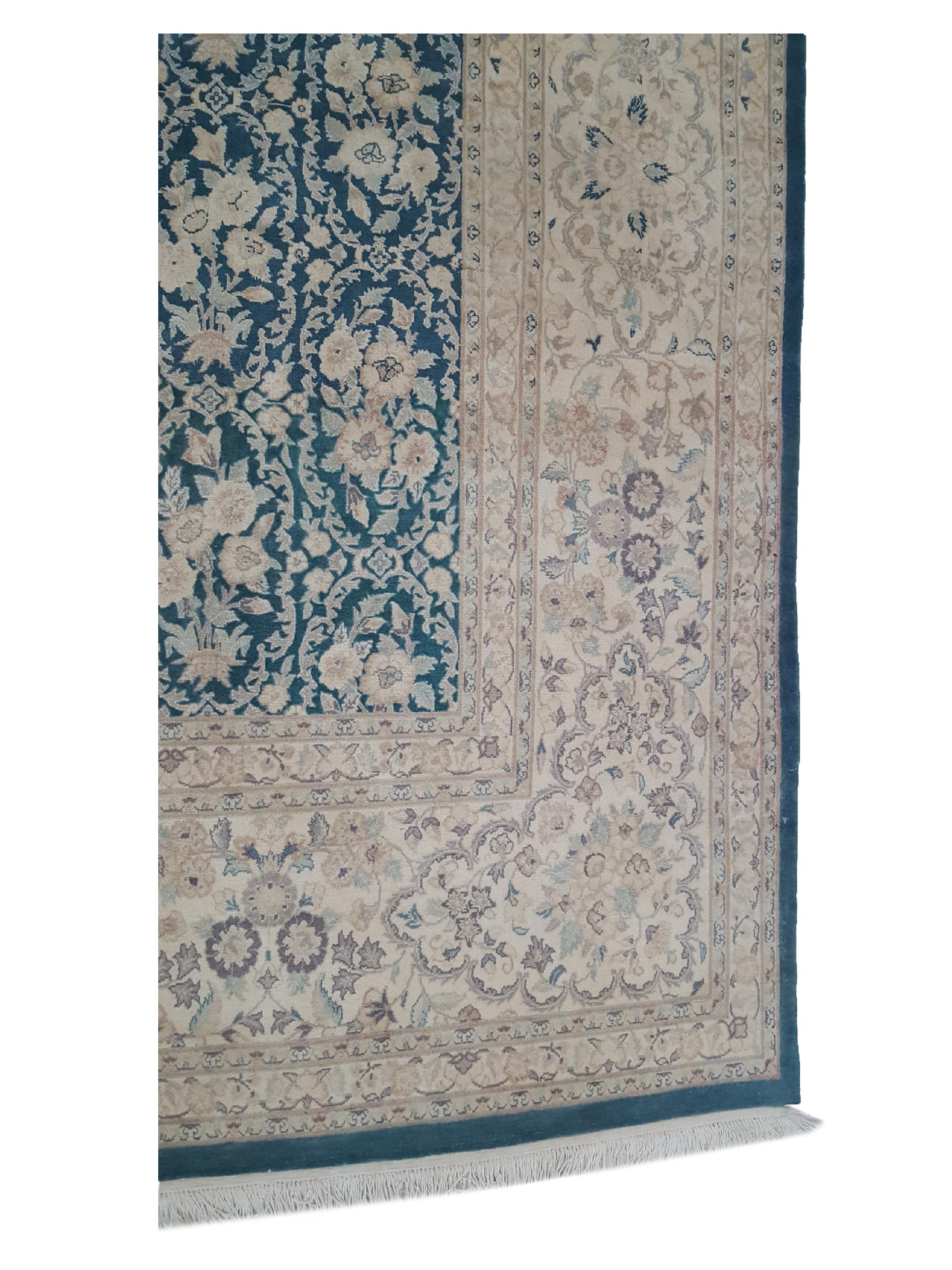 Classic Hand Knotted Green 10x14 - Image 4 of 6
