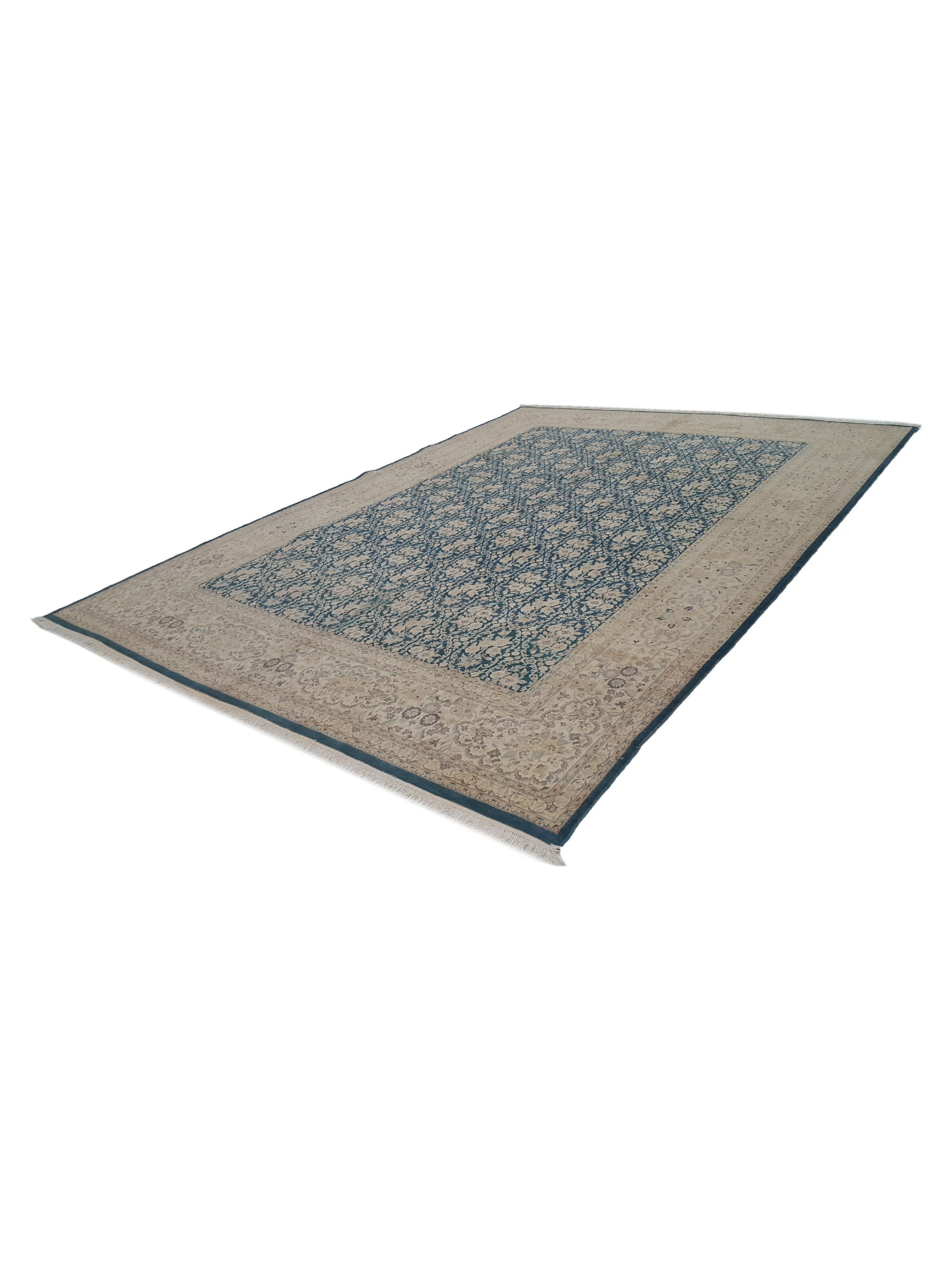 Classic Hand Knotted Green 10x14 - Image 6 of 6