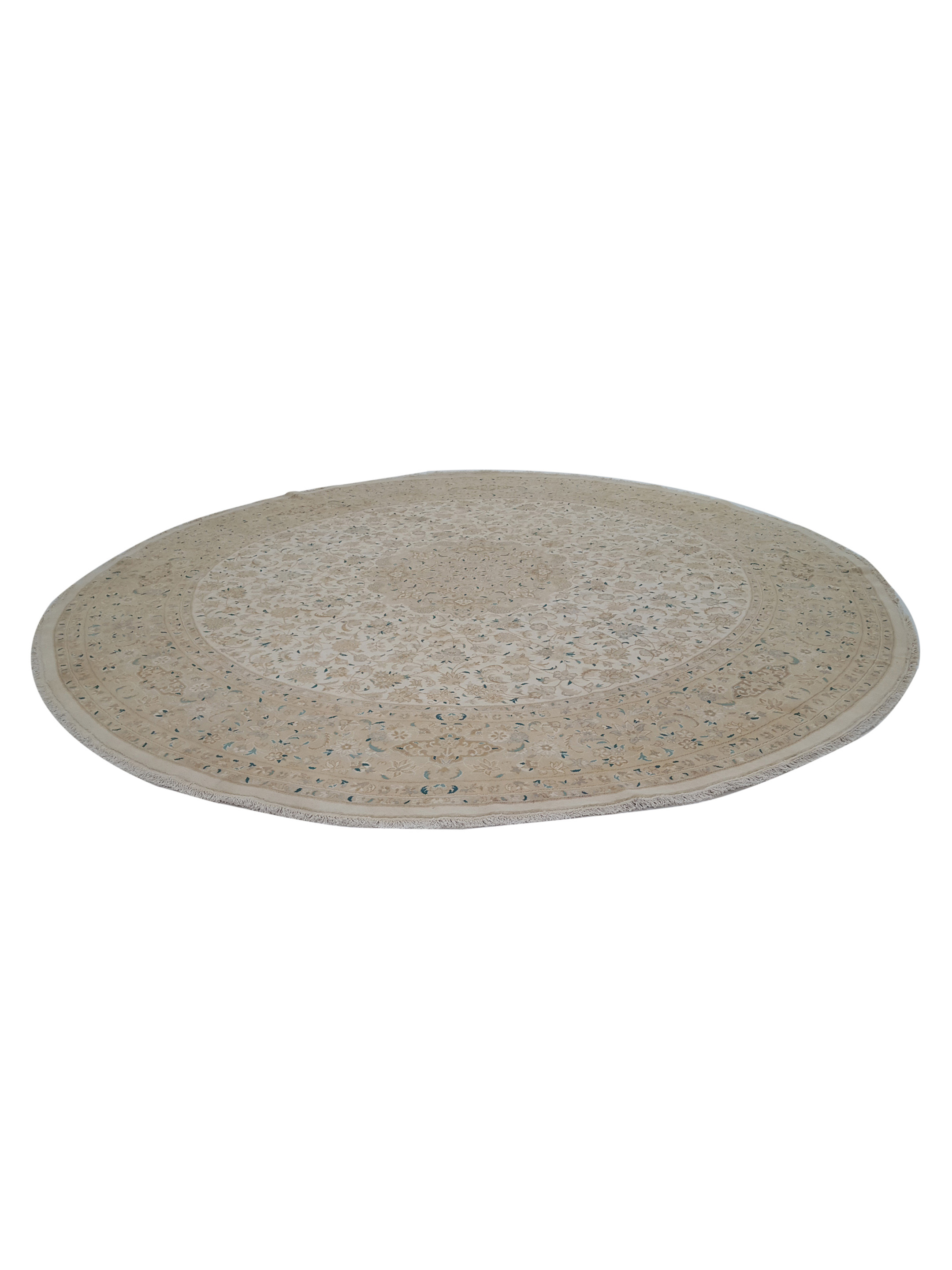 Classic Hand Knotted Beige 13x13 - Image 6 of 6