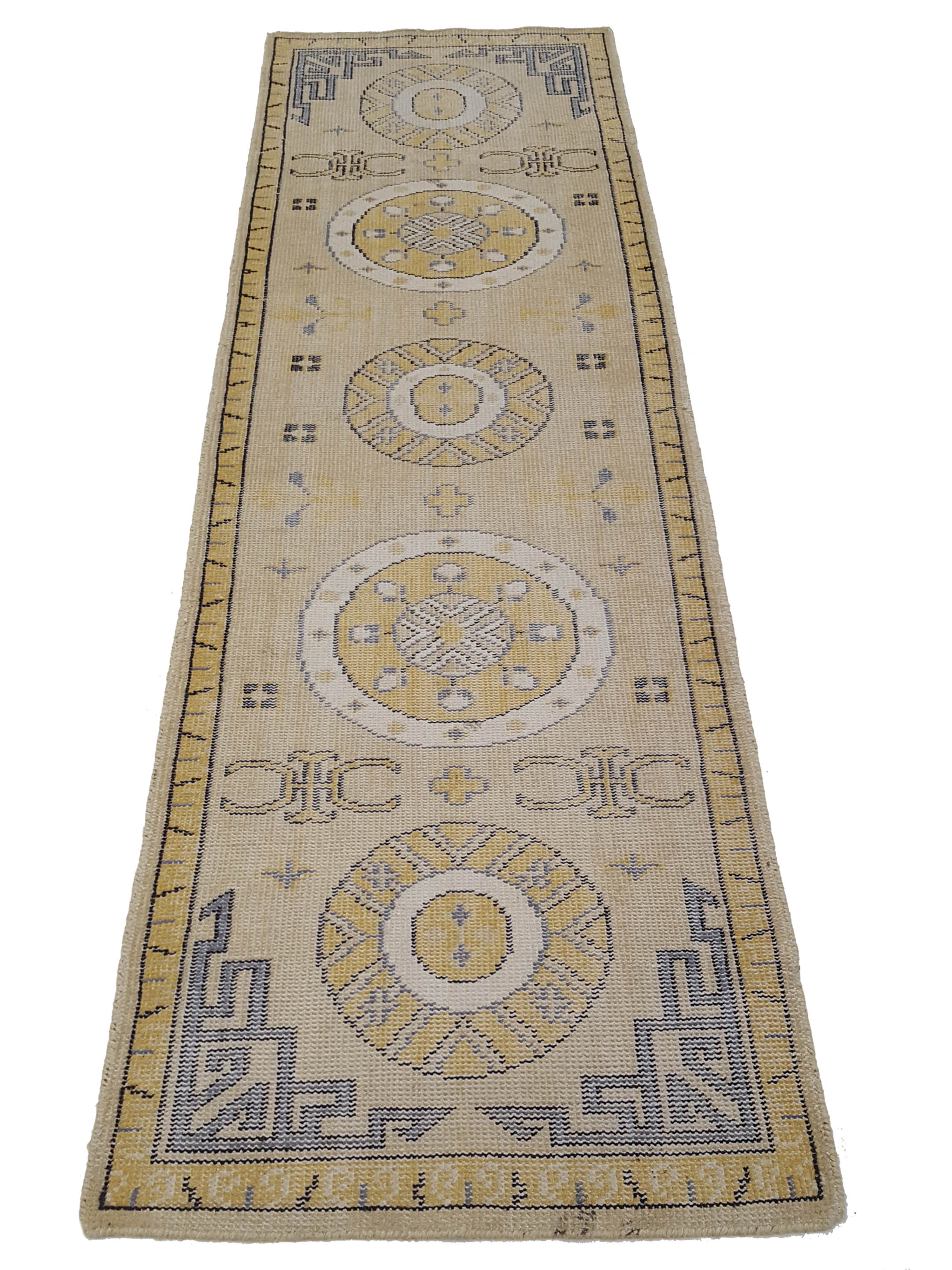 Vintage Khotan Hand Knotted Beige - Image 2 of 6
