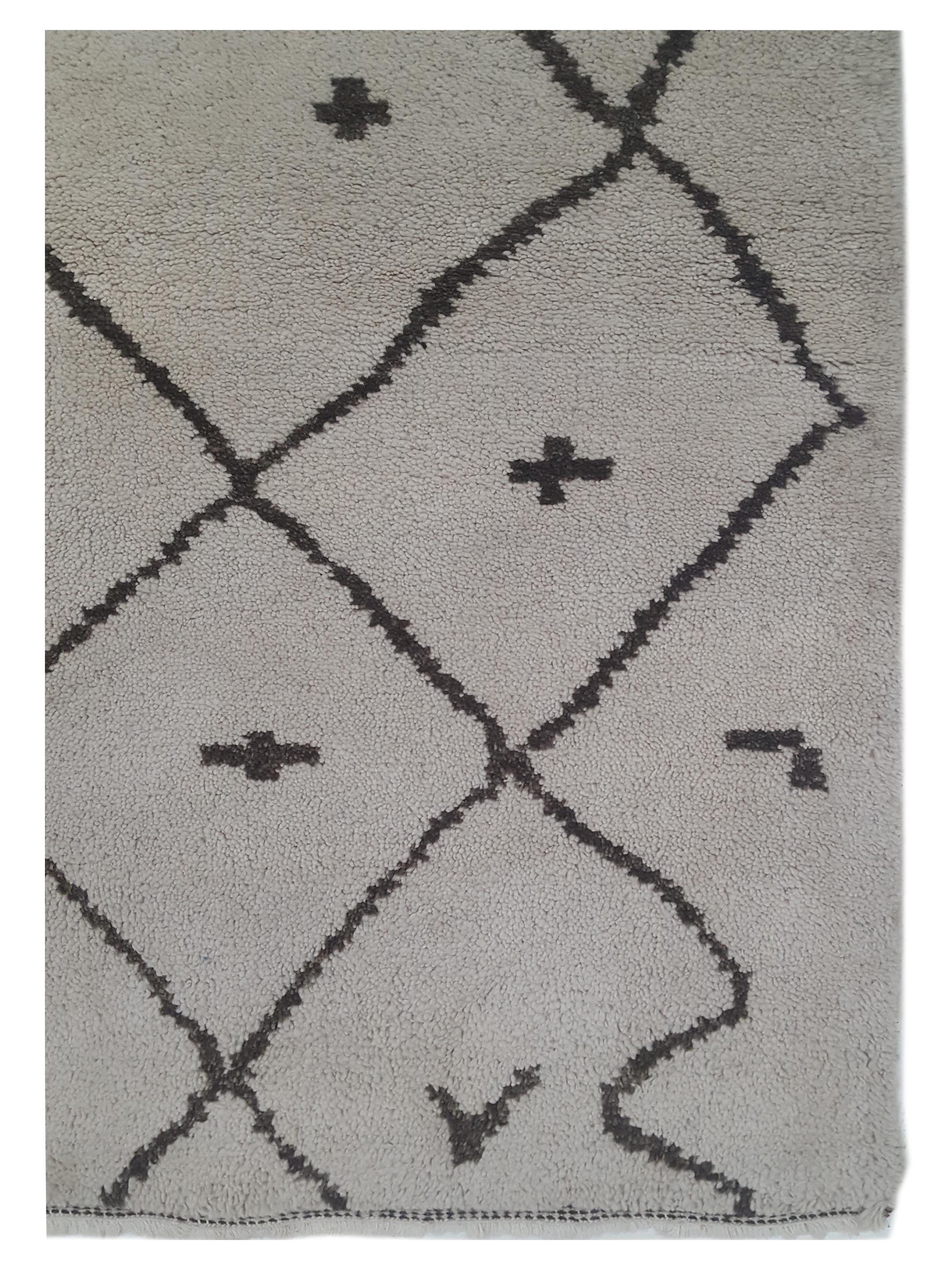 Moroccan I Hand Knotted Beige 8x10 - Image 3 of 5