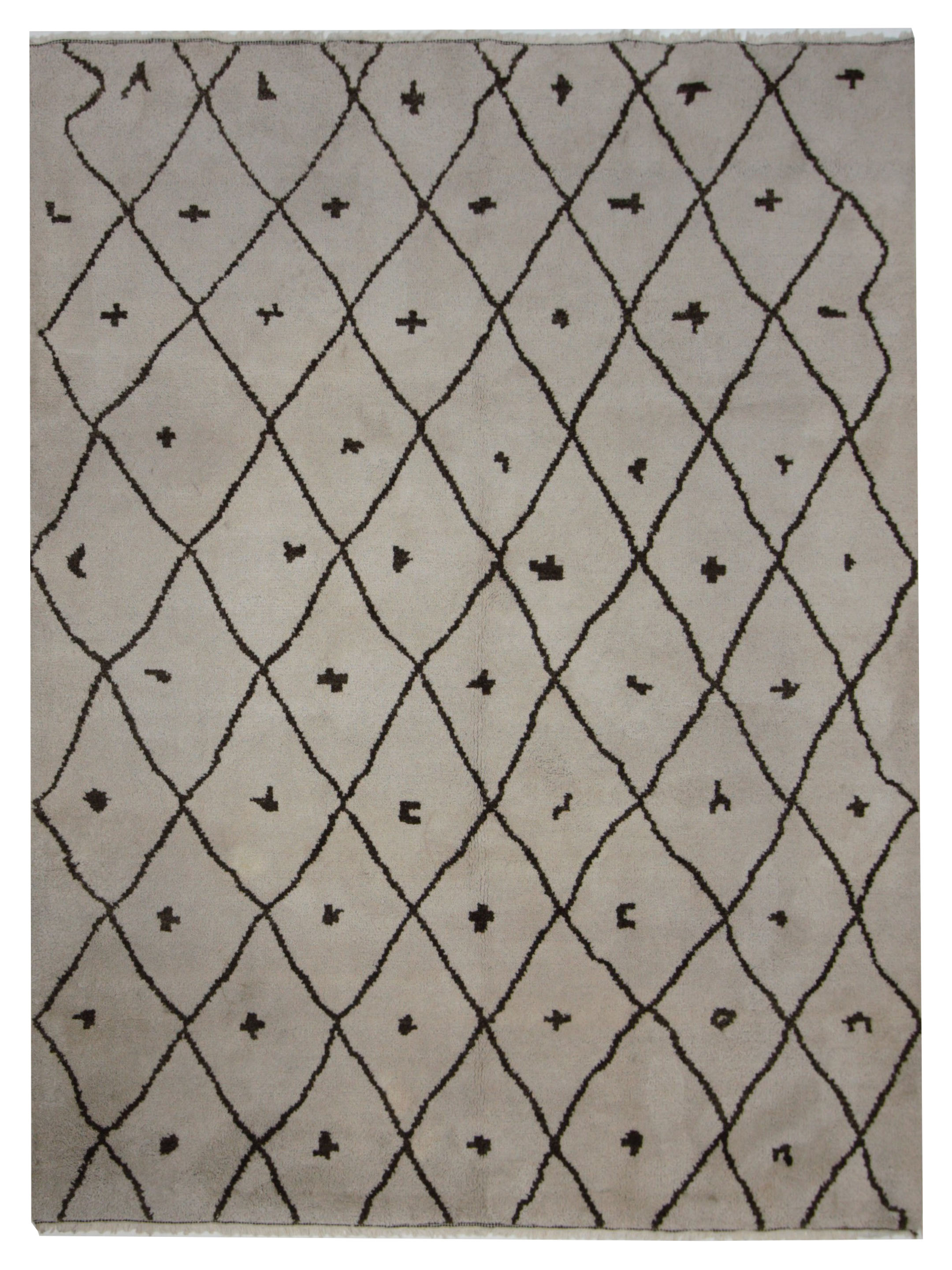 Moroccan I Hand Knotted Beige 8x10