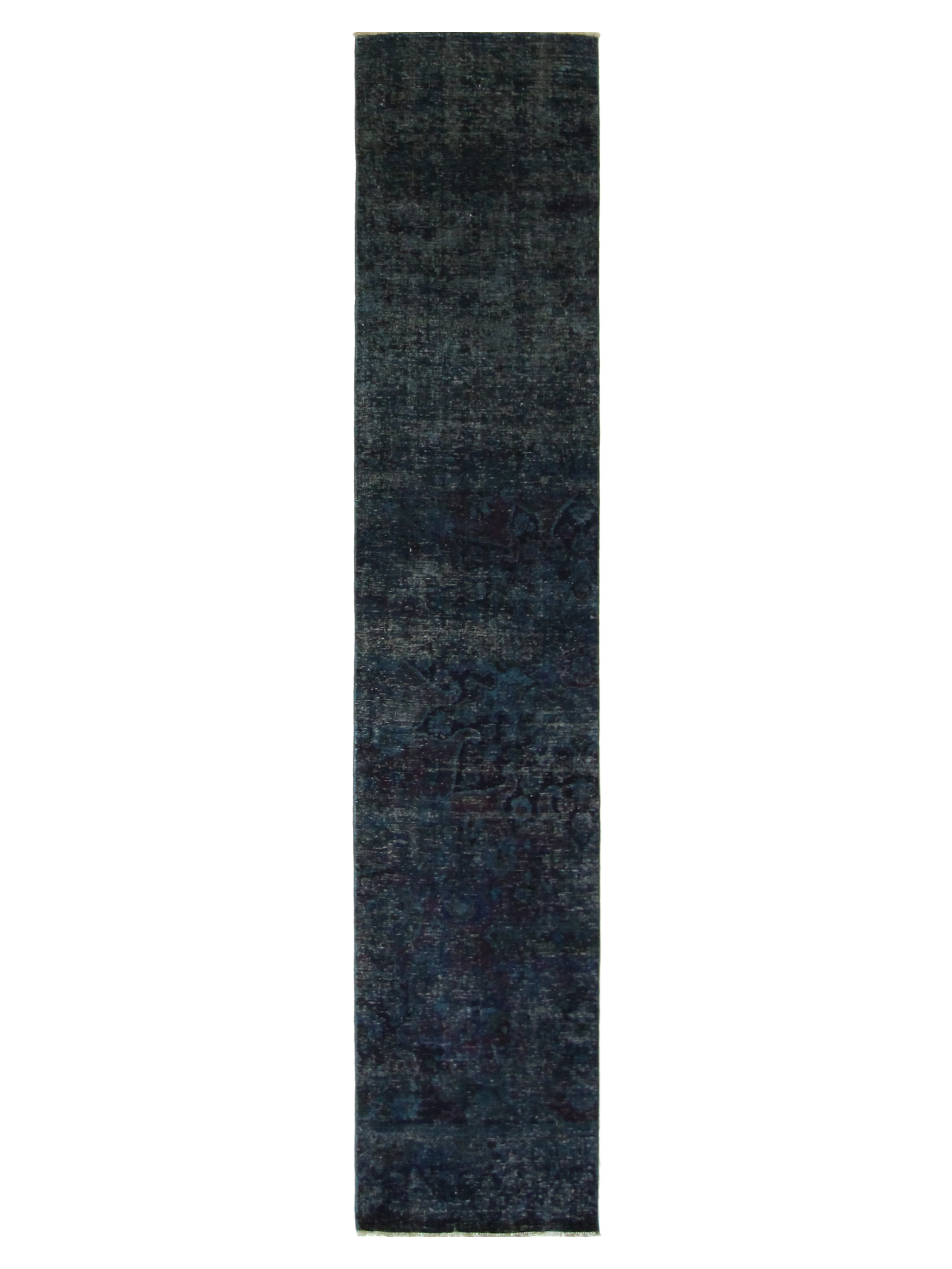 Overdyed Hand Knotted Teal 3x13
