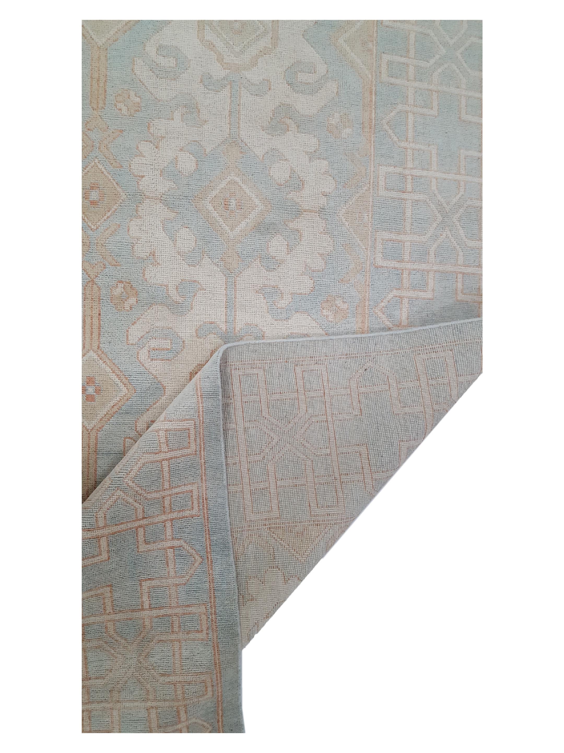 Khotan Hand Knotted Ivory Ice 8x10 - Image 3 of 6