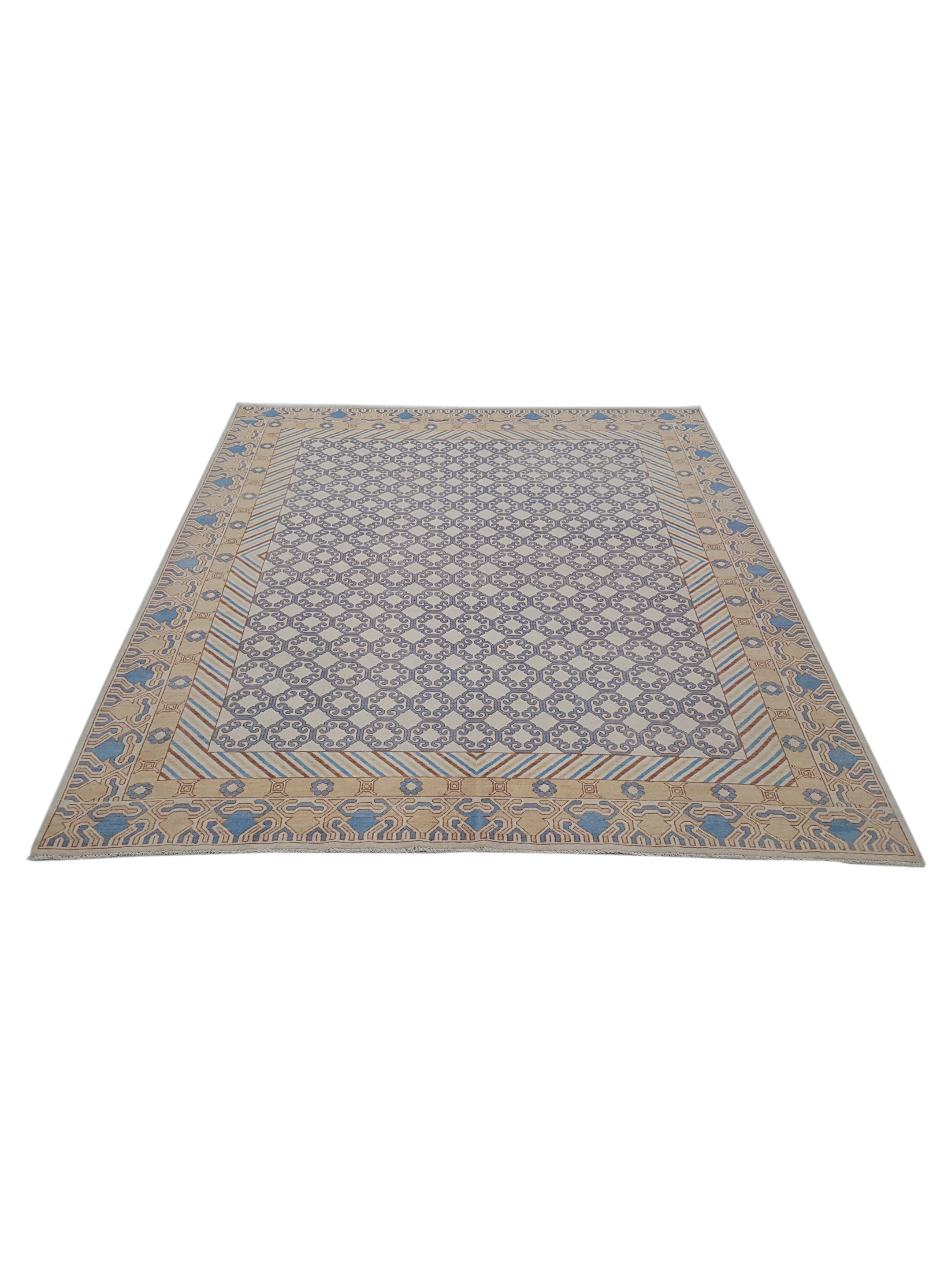 Khotan Hand Knotted Ivory 9x12 - Image 2 of 6