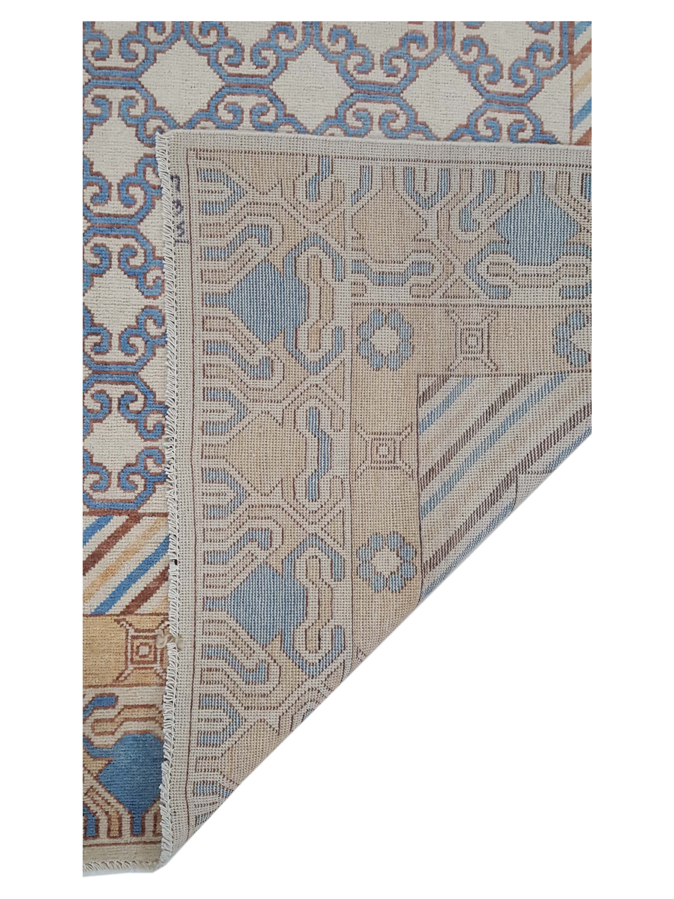 Khotan Hand Knotted Ivory 9x12 - Image 3 of 6