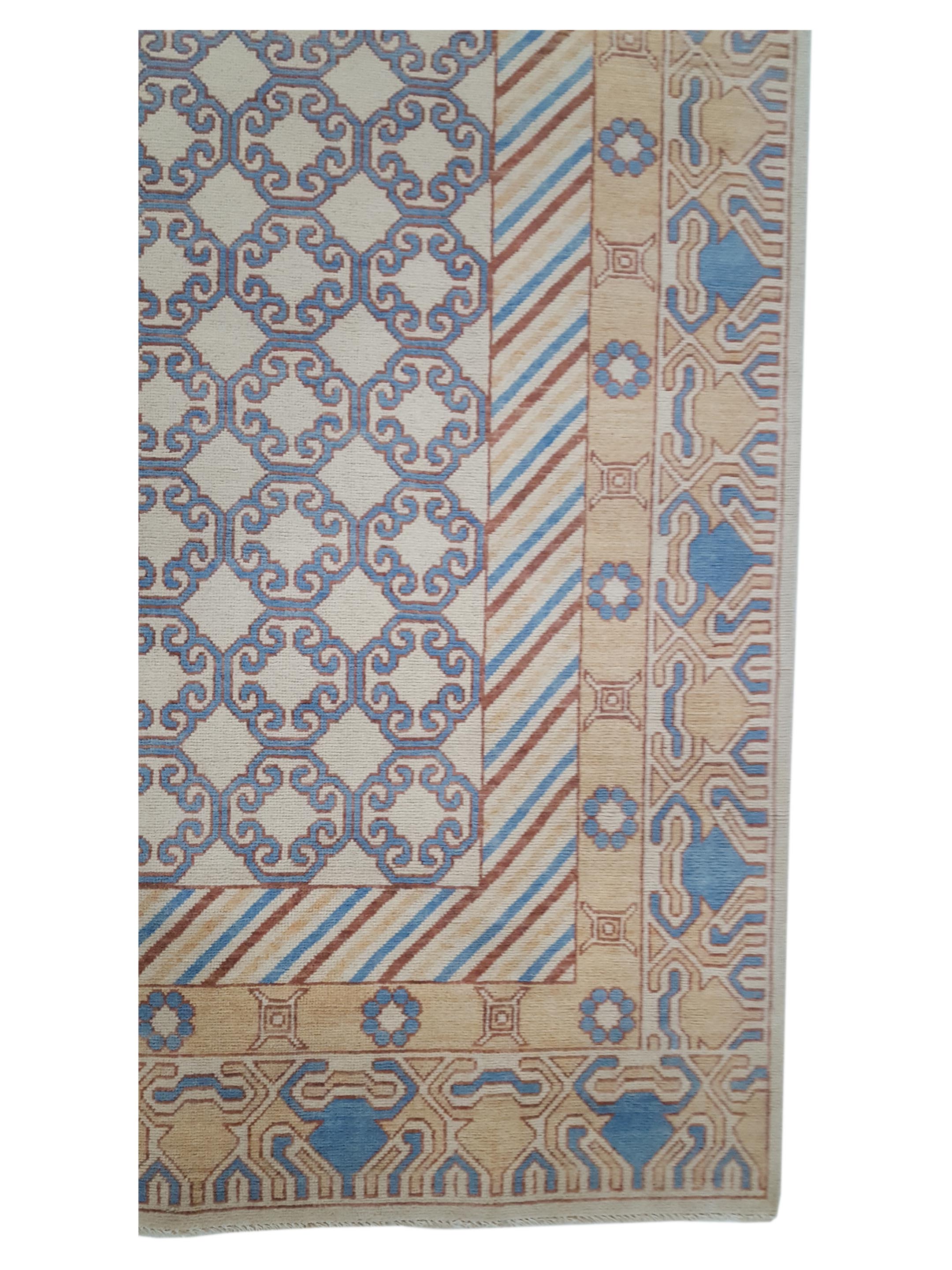 Khotan Hand Knotted Ivory 9x12 - Image 4 of 6