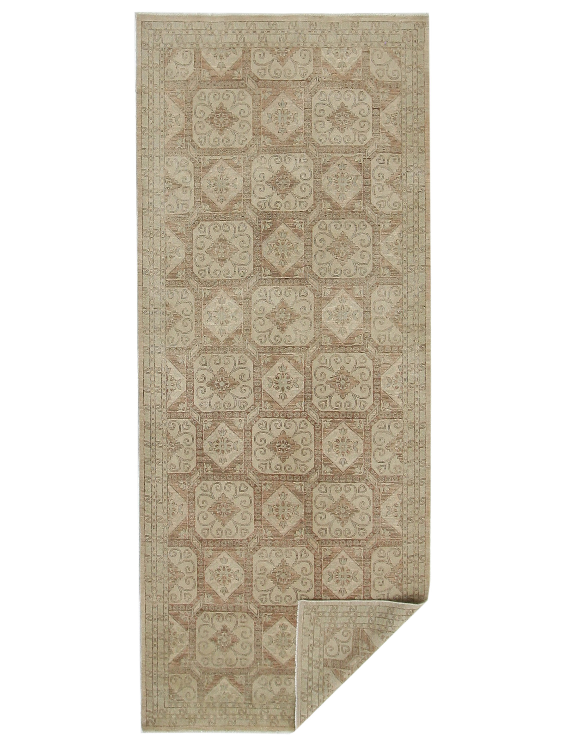 Khotan Hand Knotted Ivory 5x12 - Image 3 of 7