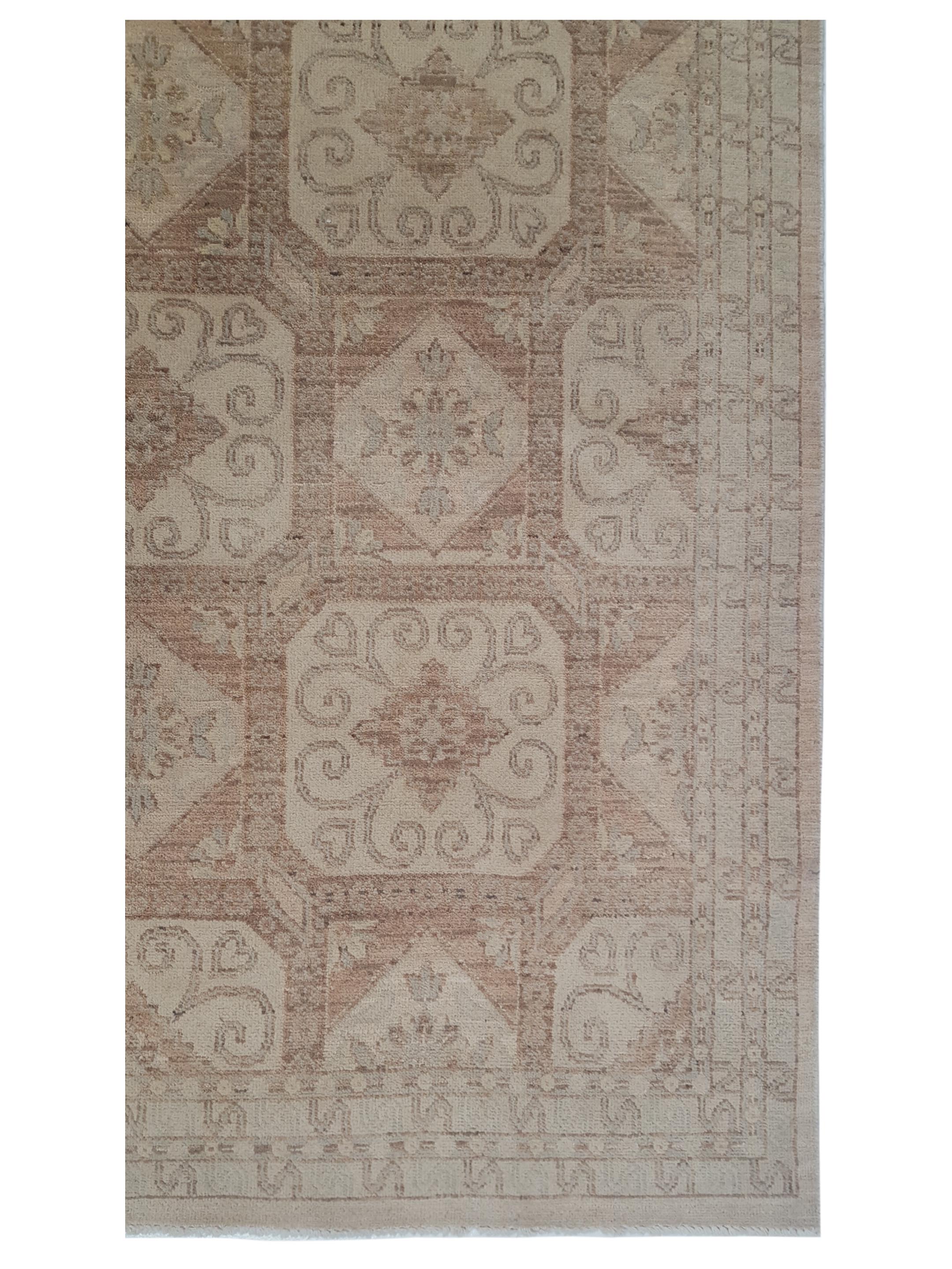 Khotan Hand Knotted Ivory 5x12 - Image 5 of 7