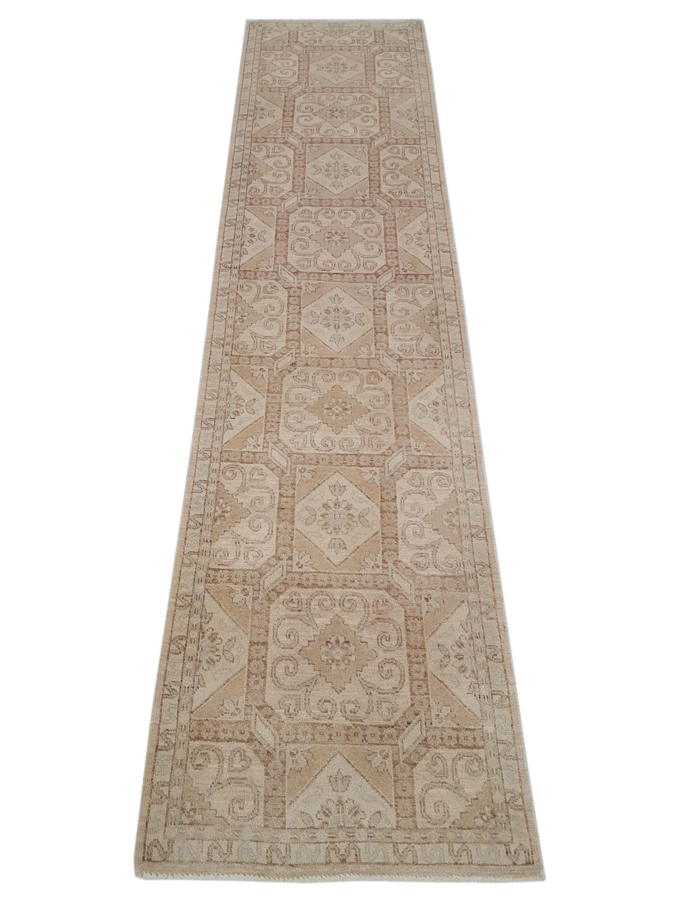 Khotan Hand Knotted Ivory 3x10 - Image 2 of 5