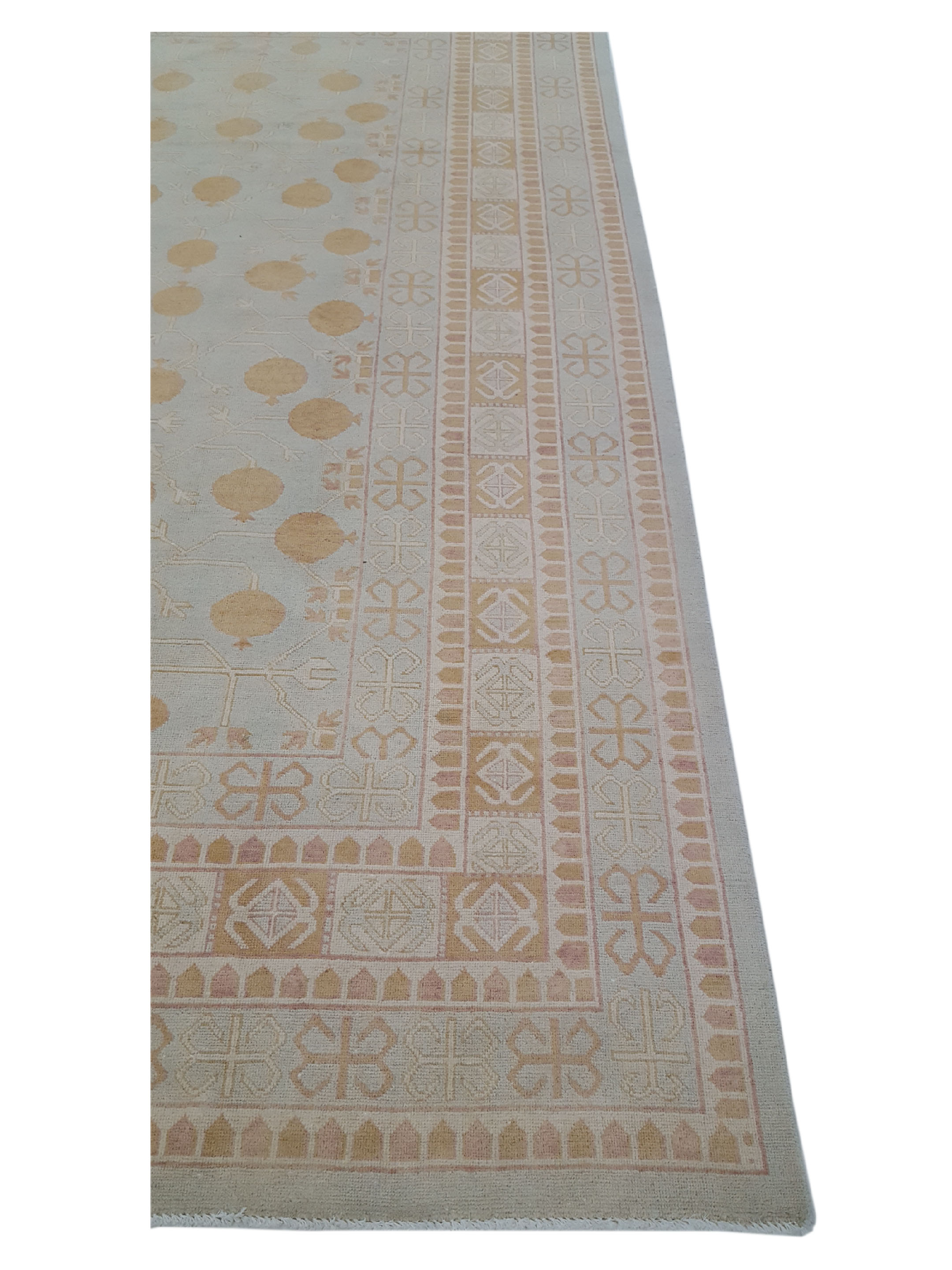 Khotan Hand Knotted Sky 9x12 - Image 4 of 6