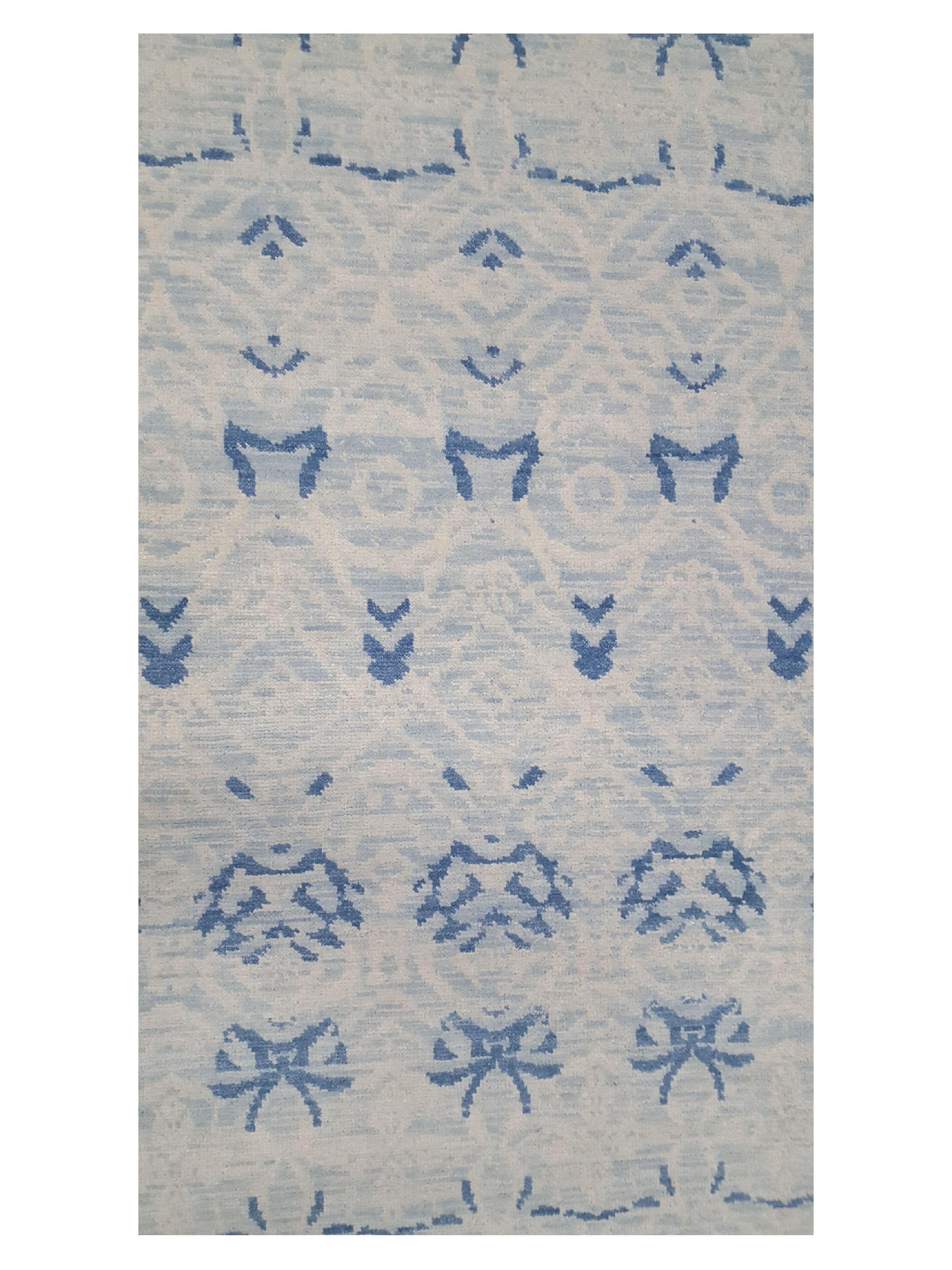 Arts and Crafts Hand Knotted Blue 9x12 - Image 5 of 6