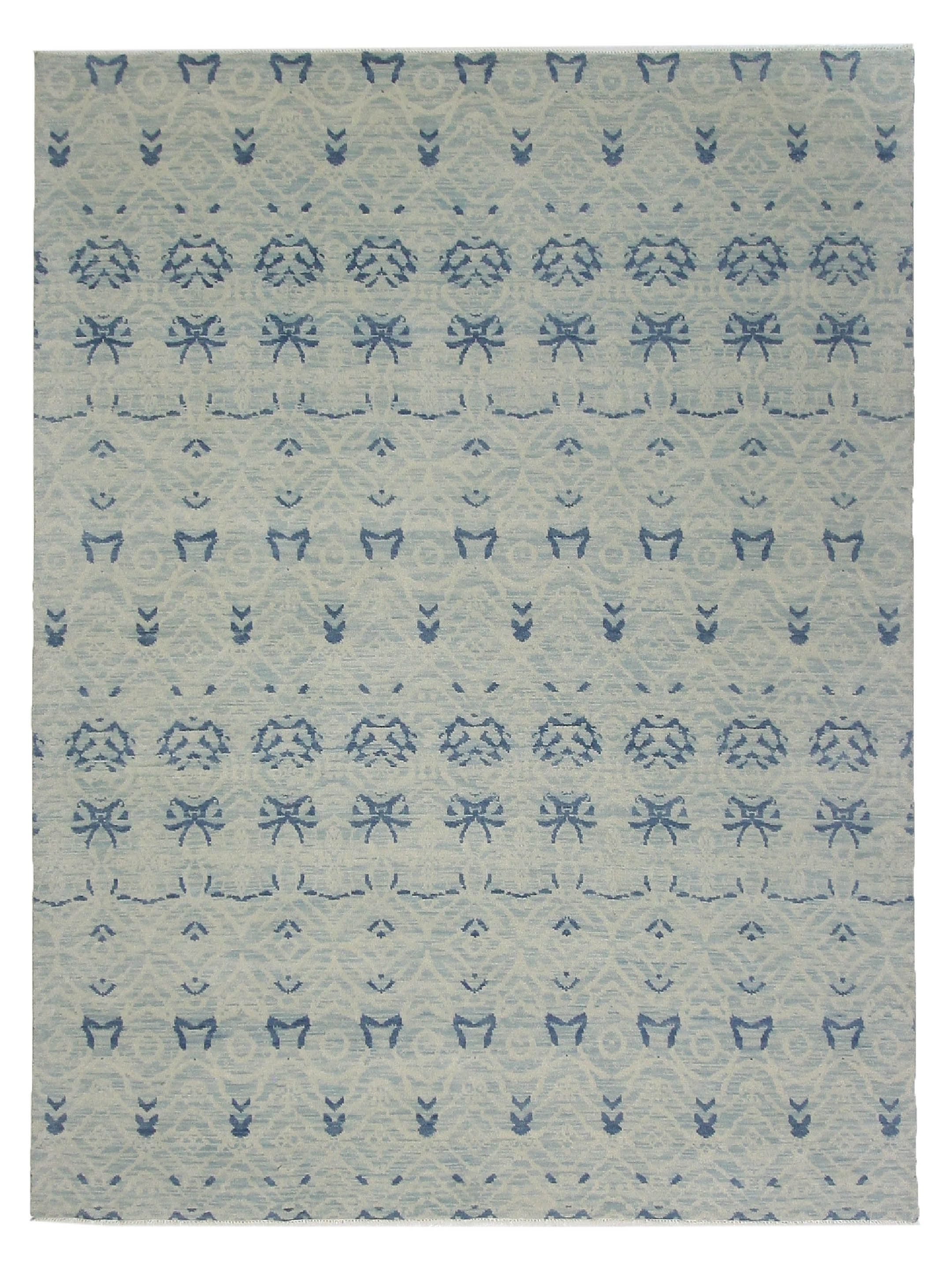 Arts and Crafts Hand Knotted Blue 9x12