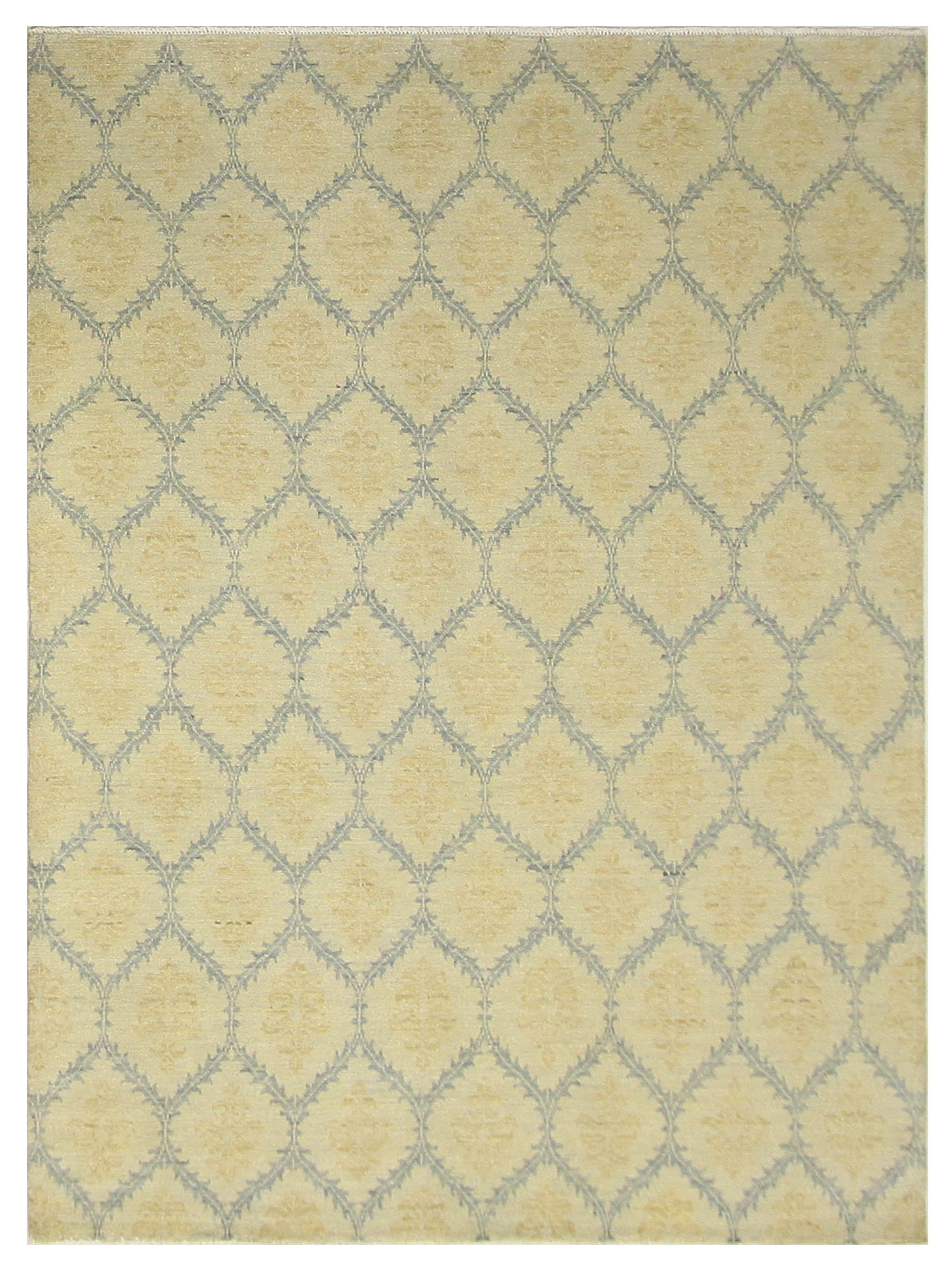 Arts and Crafts Hand Knotted Cream 8x10