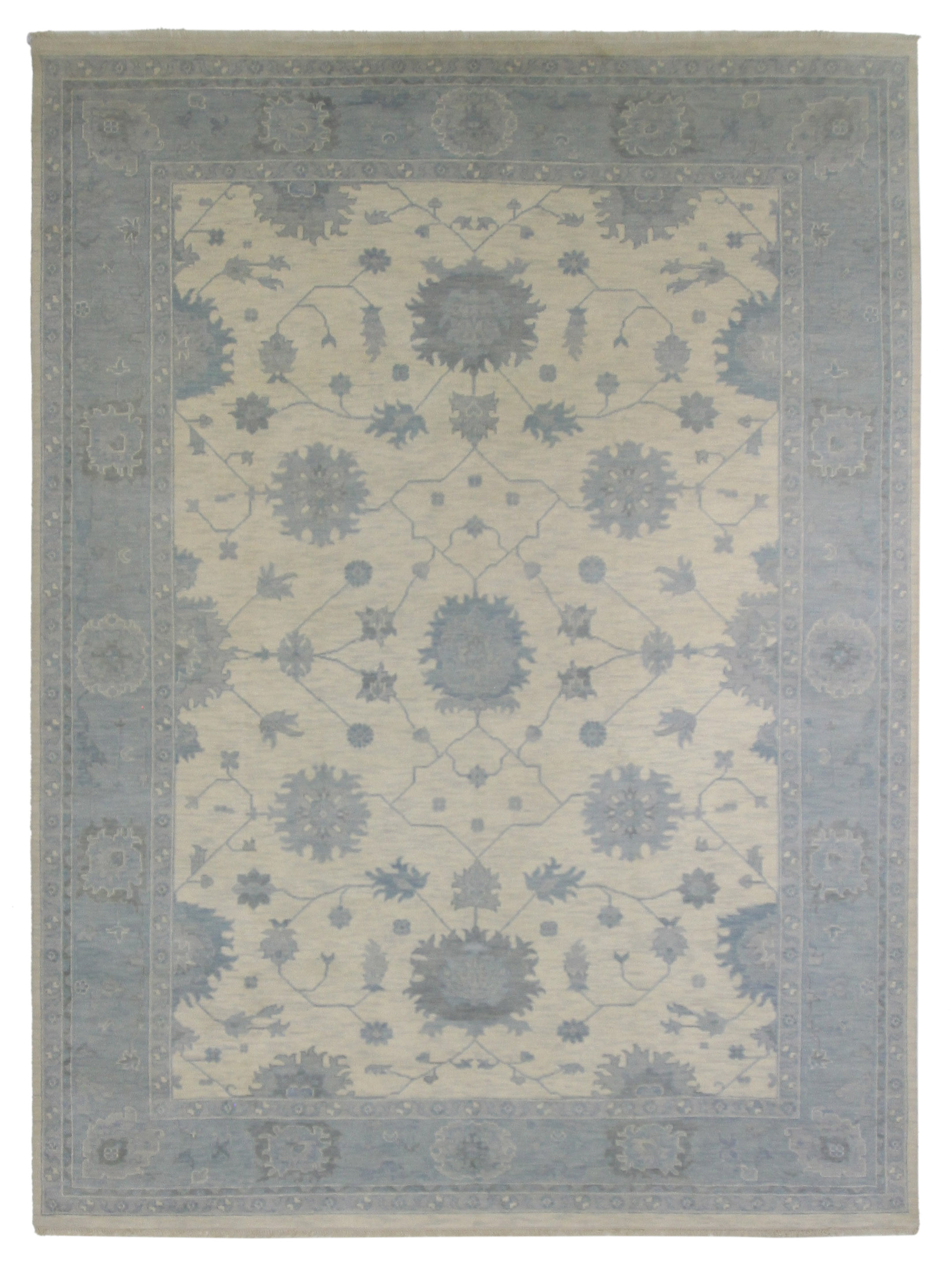 Angora Hand Knotted Ivory 10x14